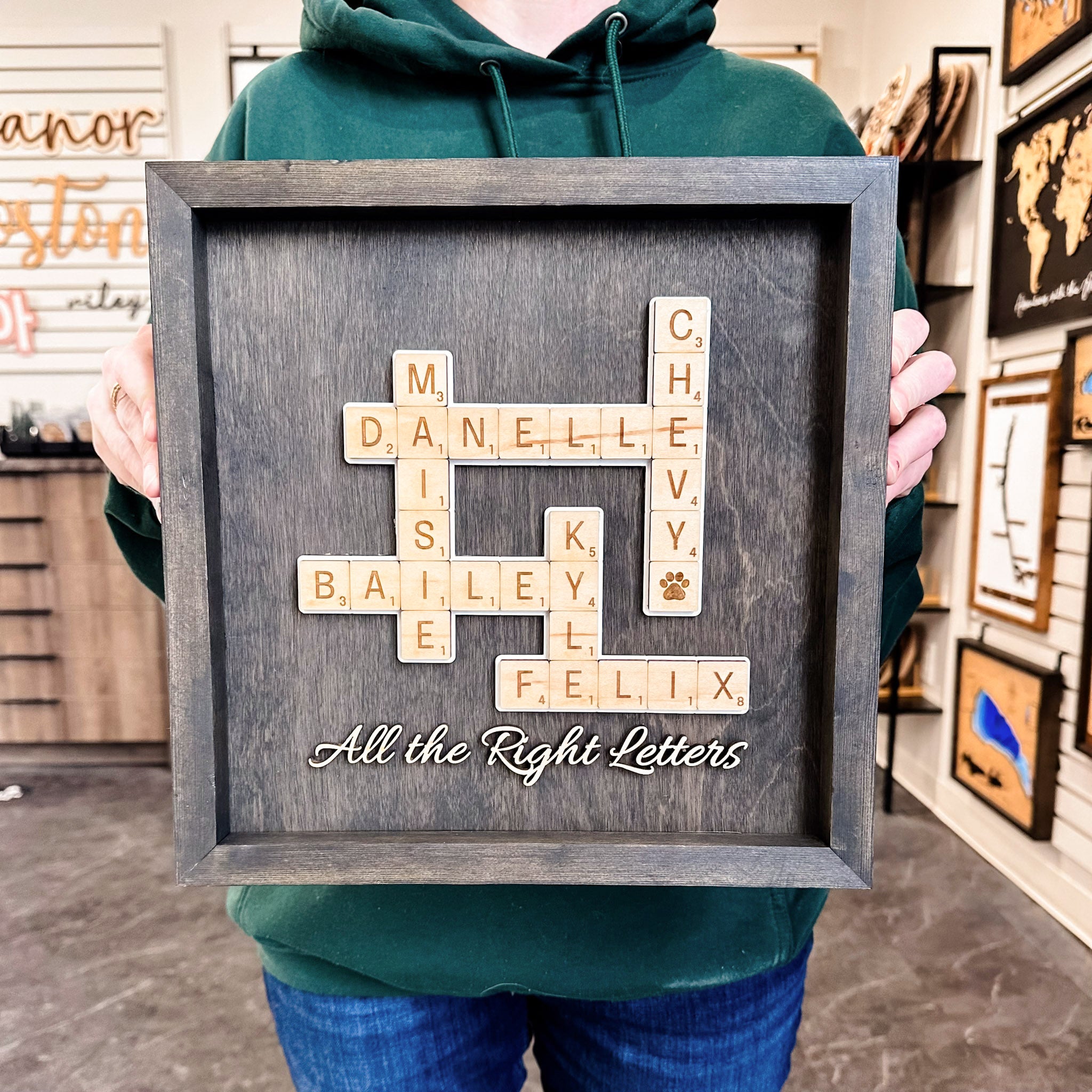 Family Letter Tile Sign