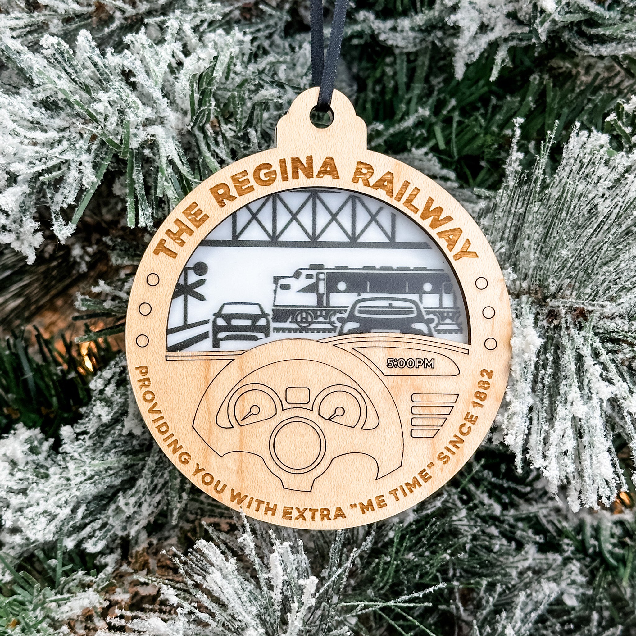 The Regina Railway • 3D Wood & Acrylic Ornament • For City Pride?
