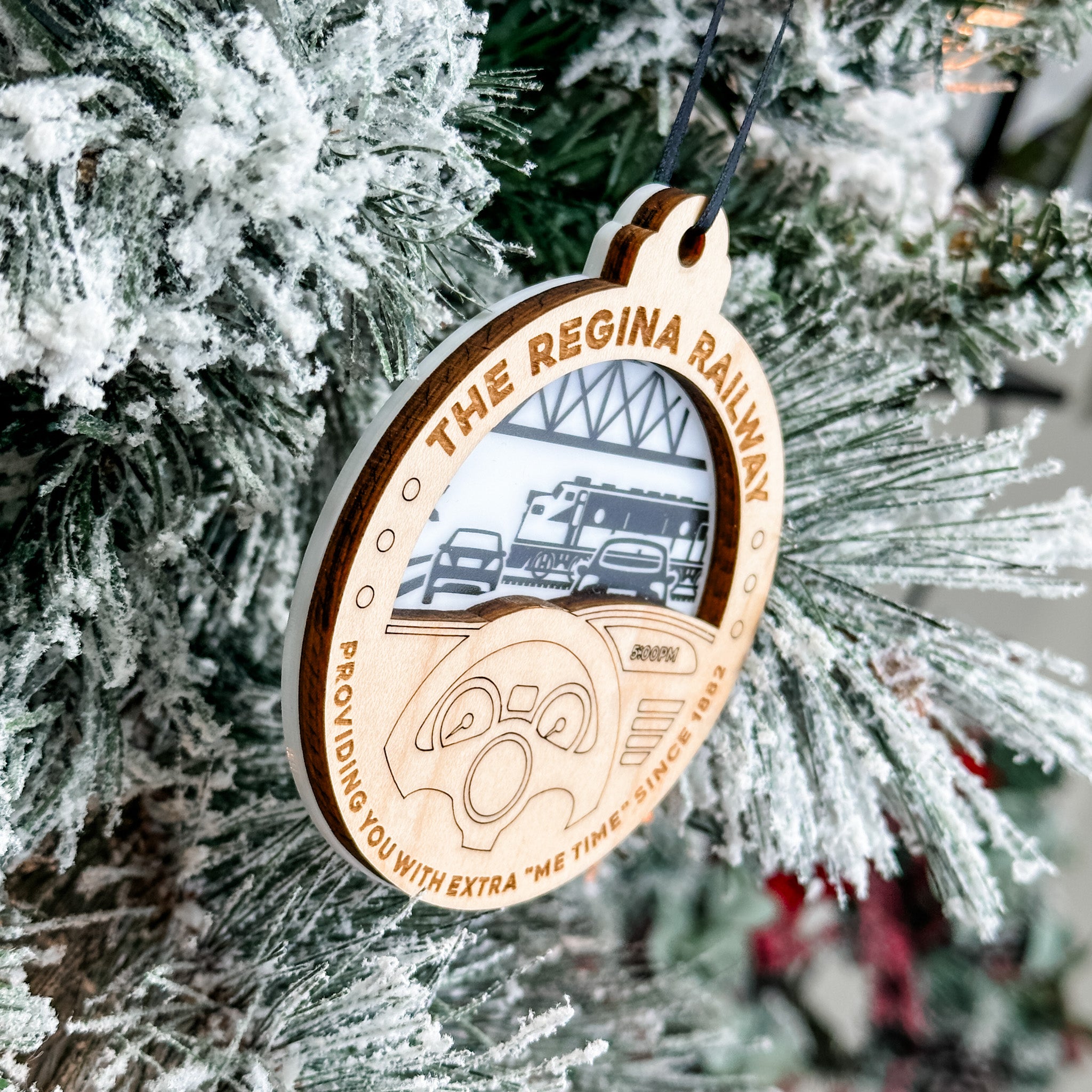 The Regina Railway • 3D Wood & Acrylic Ornament • For City Pride?