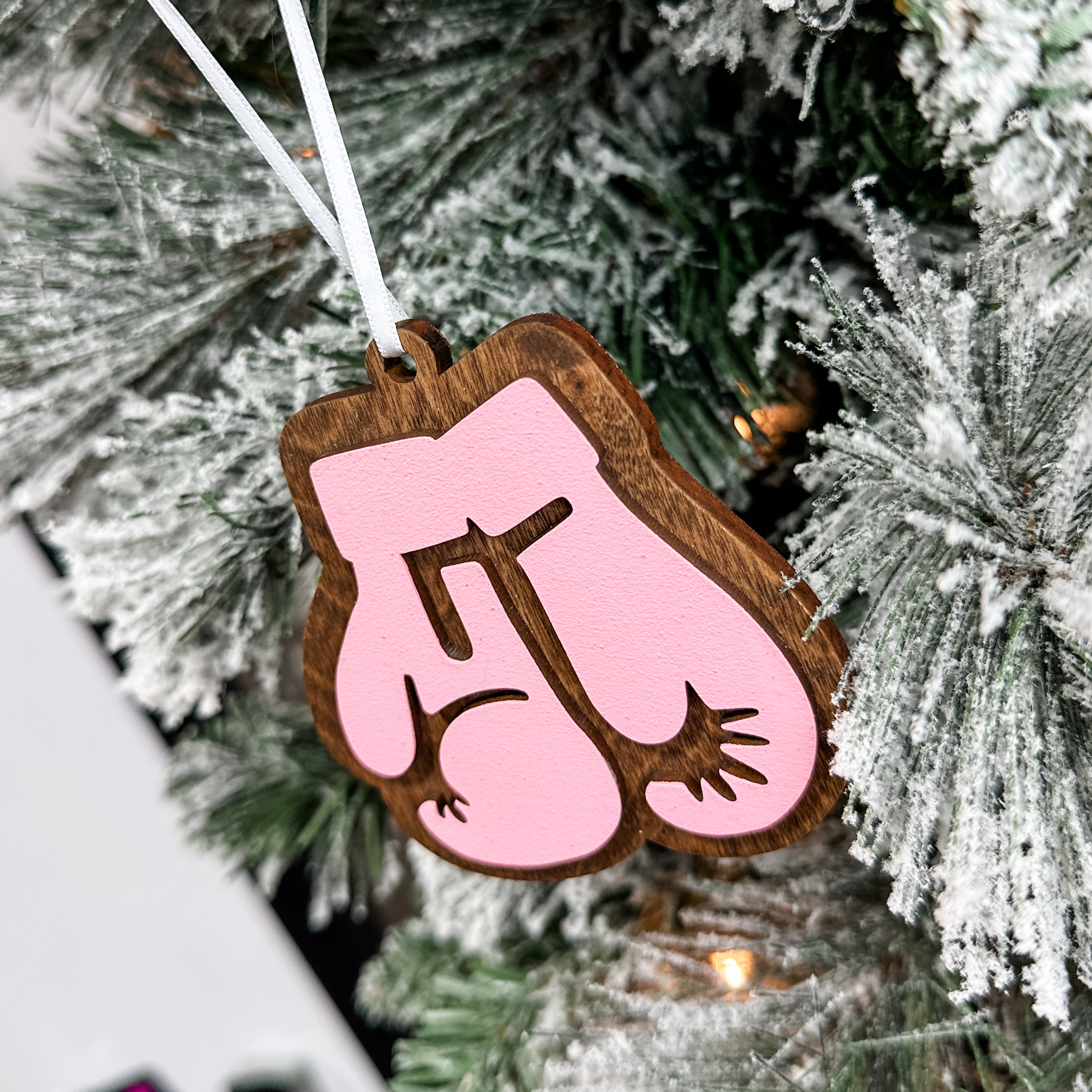 F&*^& Cancer Pink Boxing Gloves Ornament
