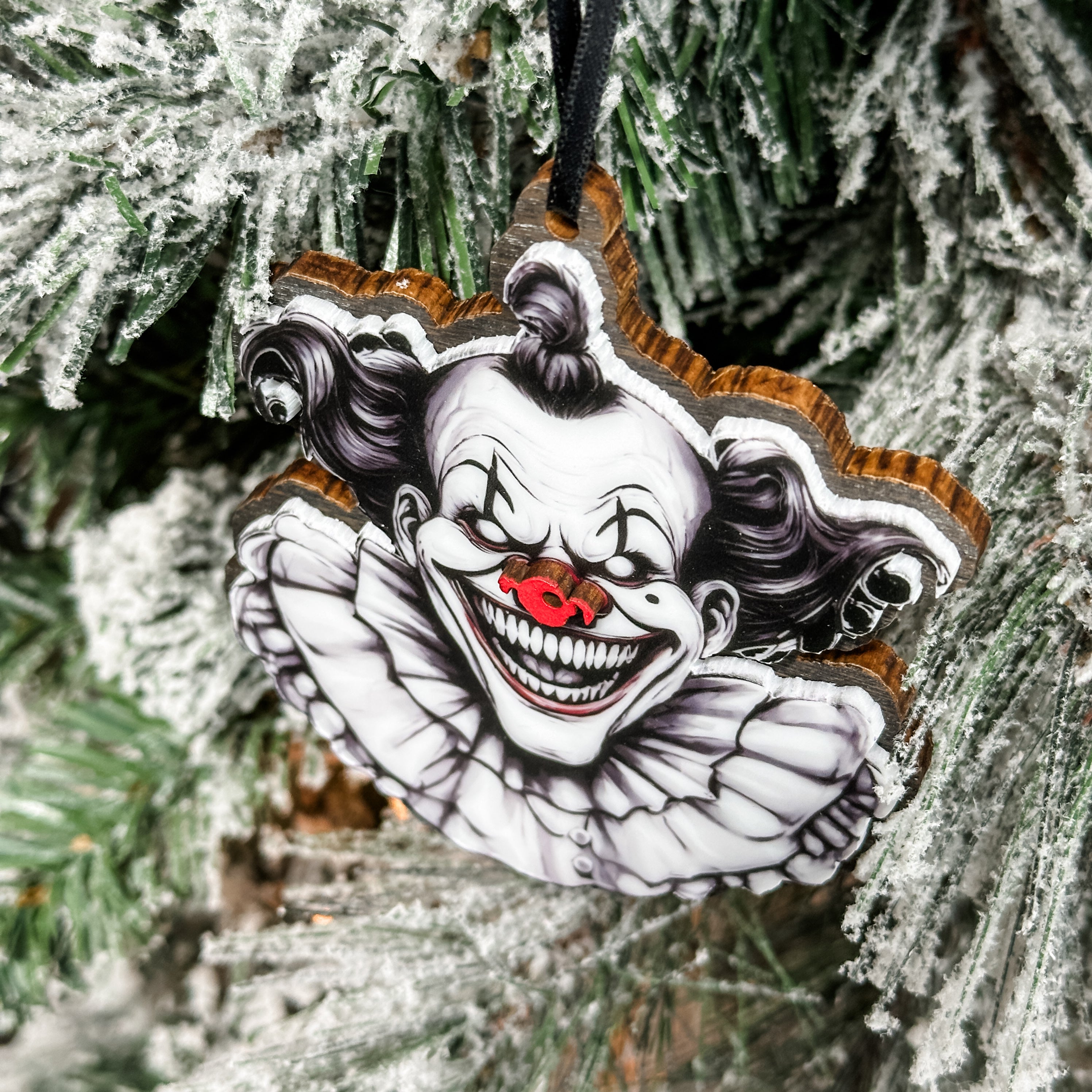 Horror Clown • Acrylic Ornament or Sign • For Halloween Decorations