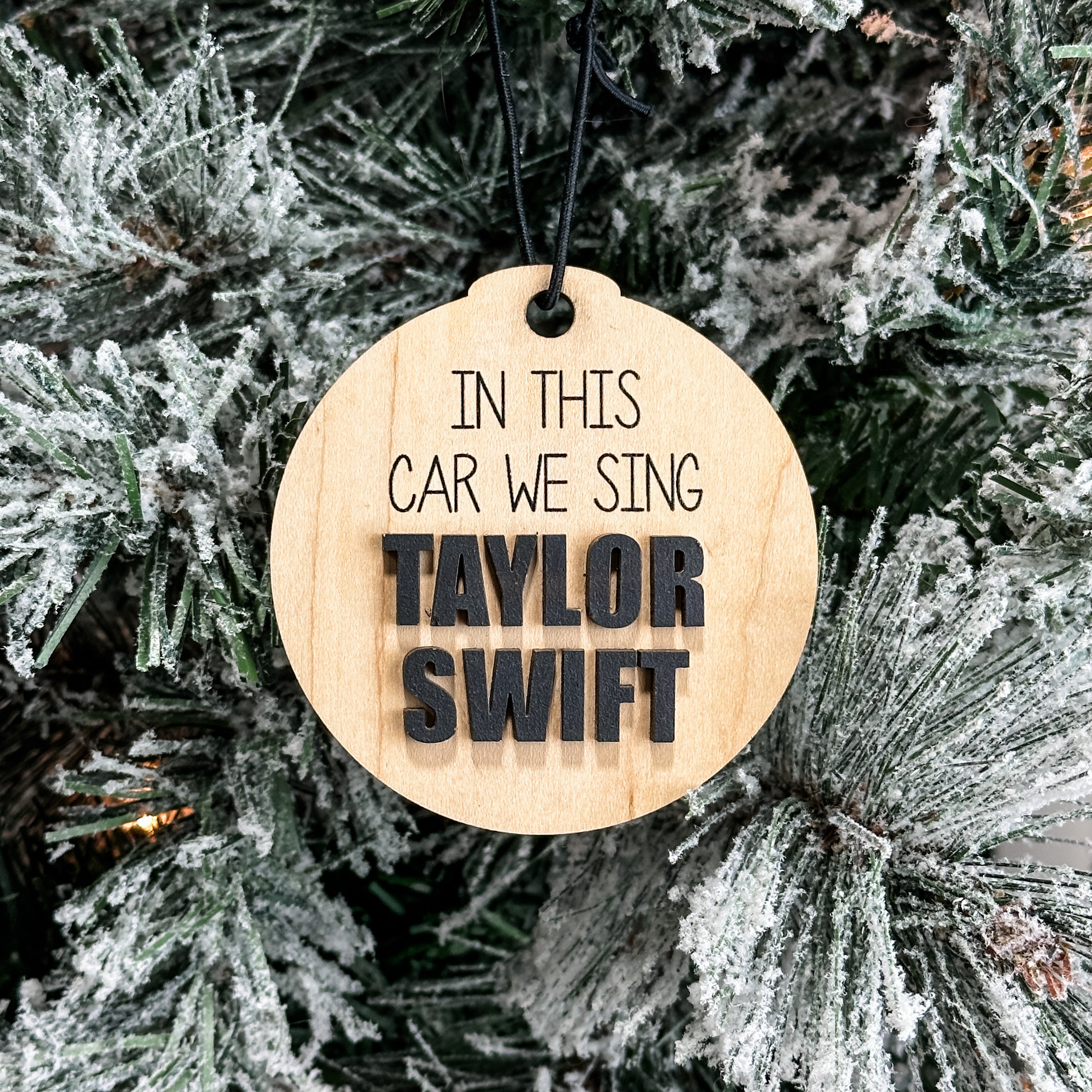 "In This Car We Listen To" Car Charm
