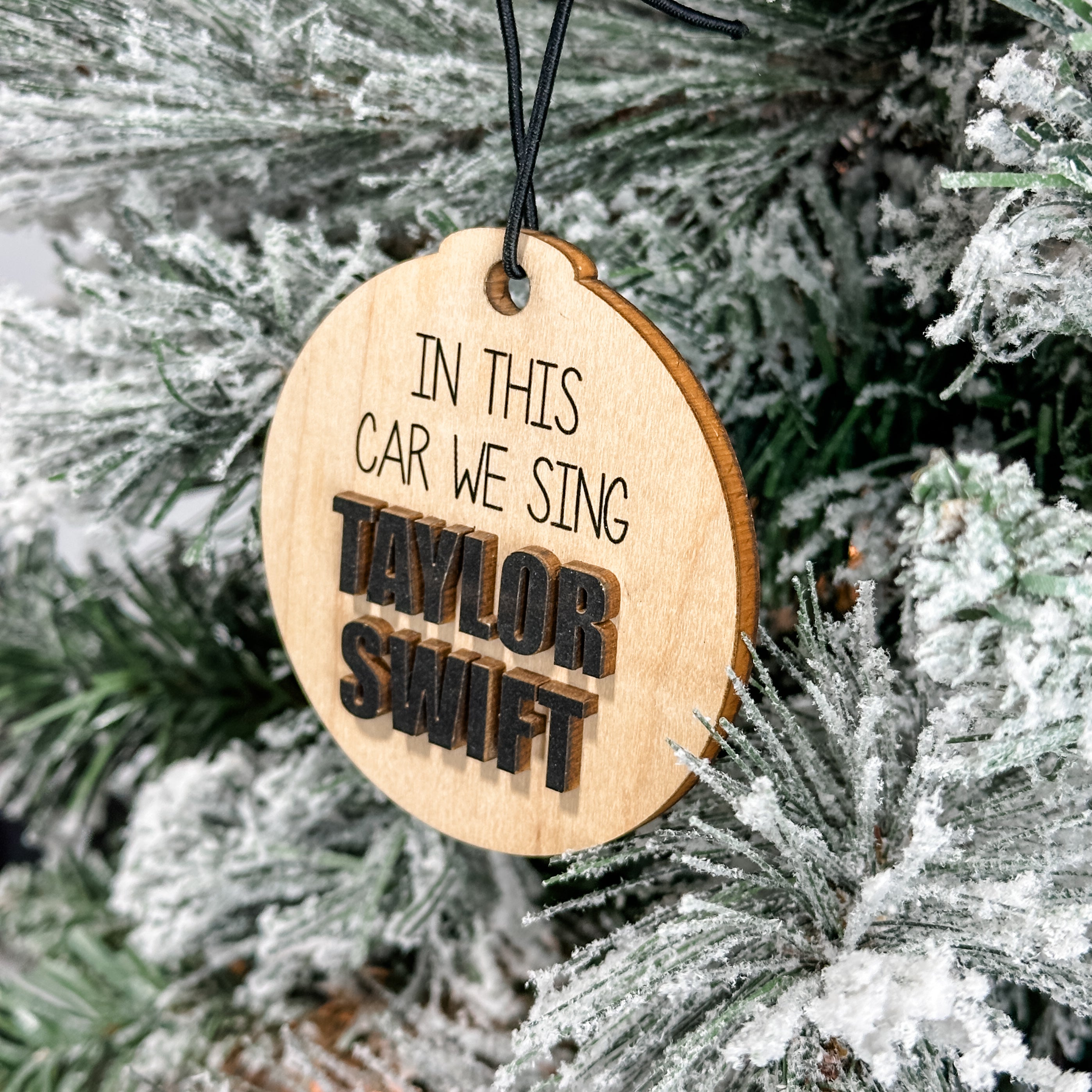 "In This Car We Listen To" Car Charm