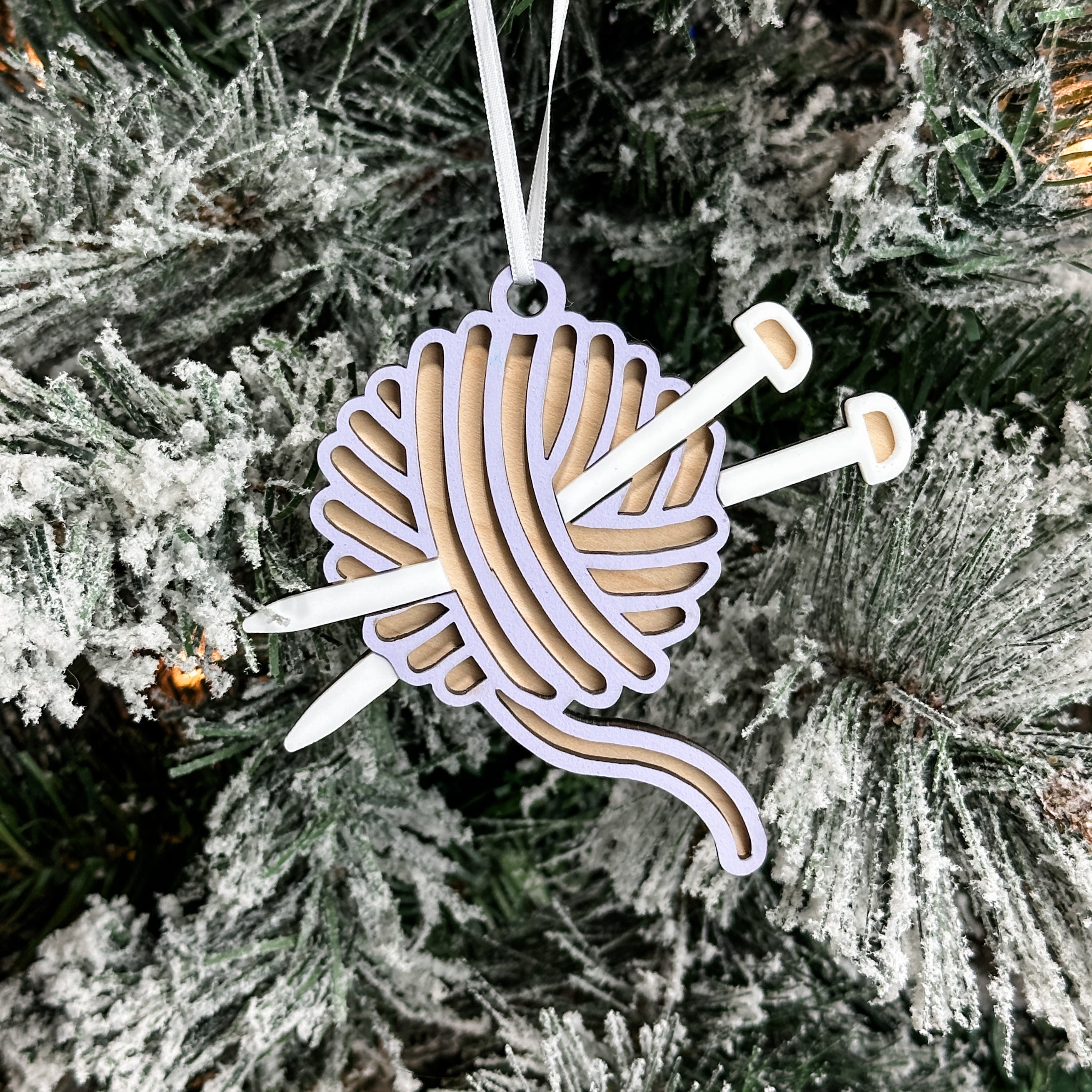 Knitting Yarn Ornament