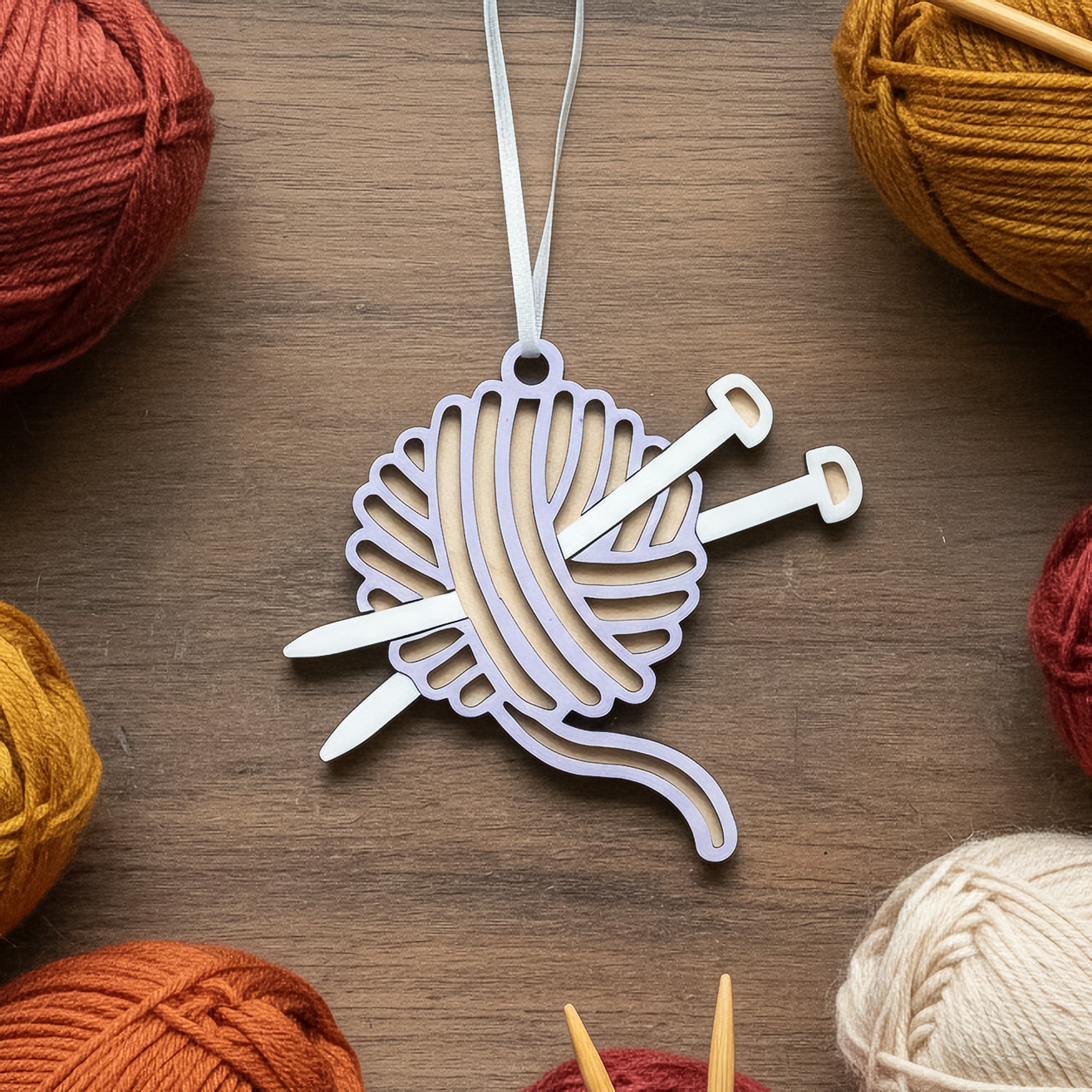 Knitting Yarn Ornament