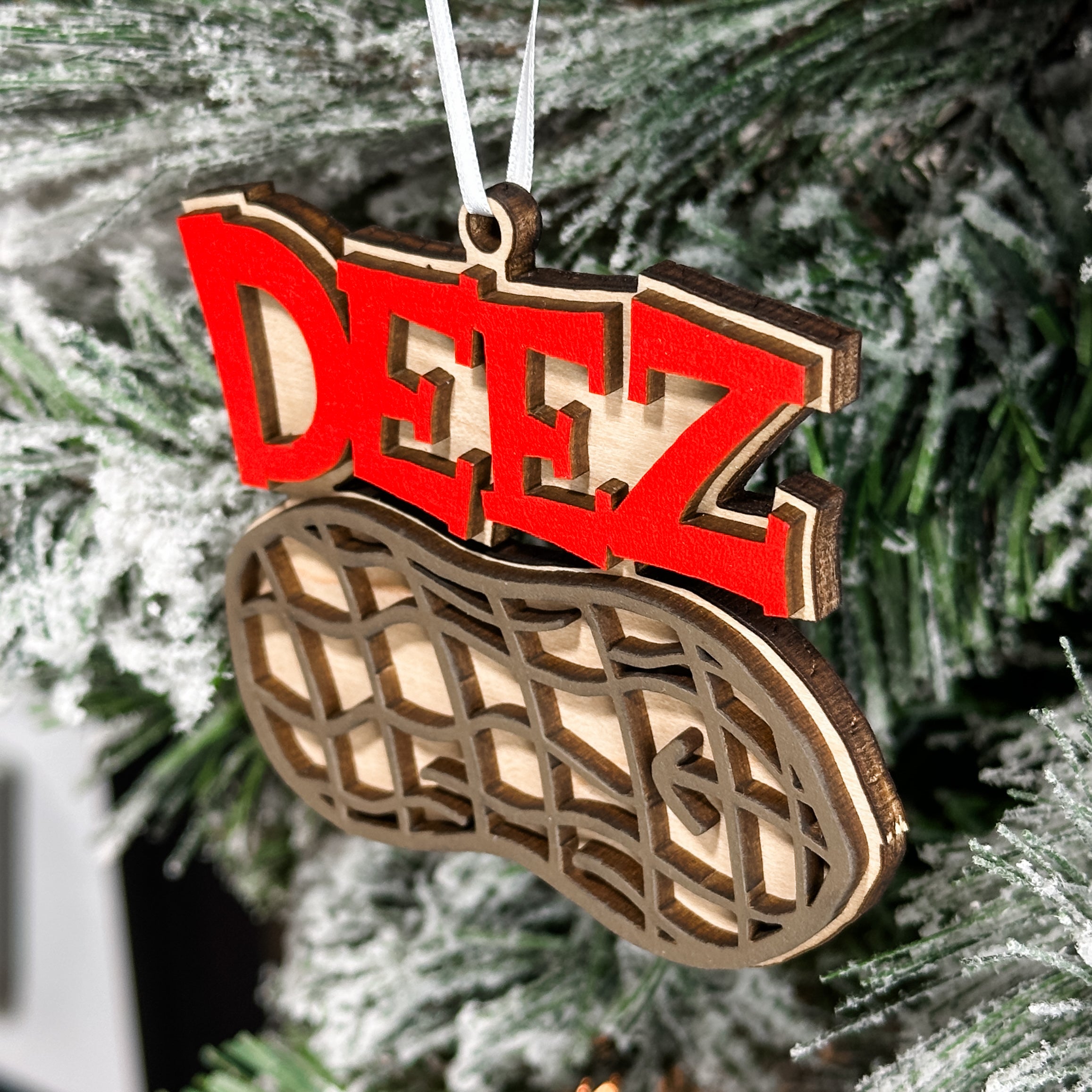 Deez Nuts • 3D Wood Ornament • For Gag Gifts & Secret Santas