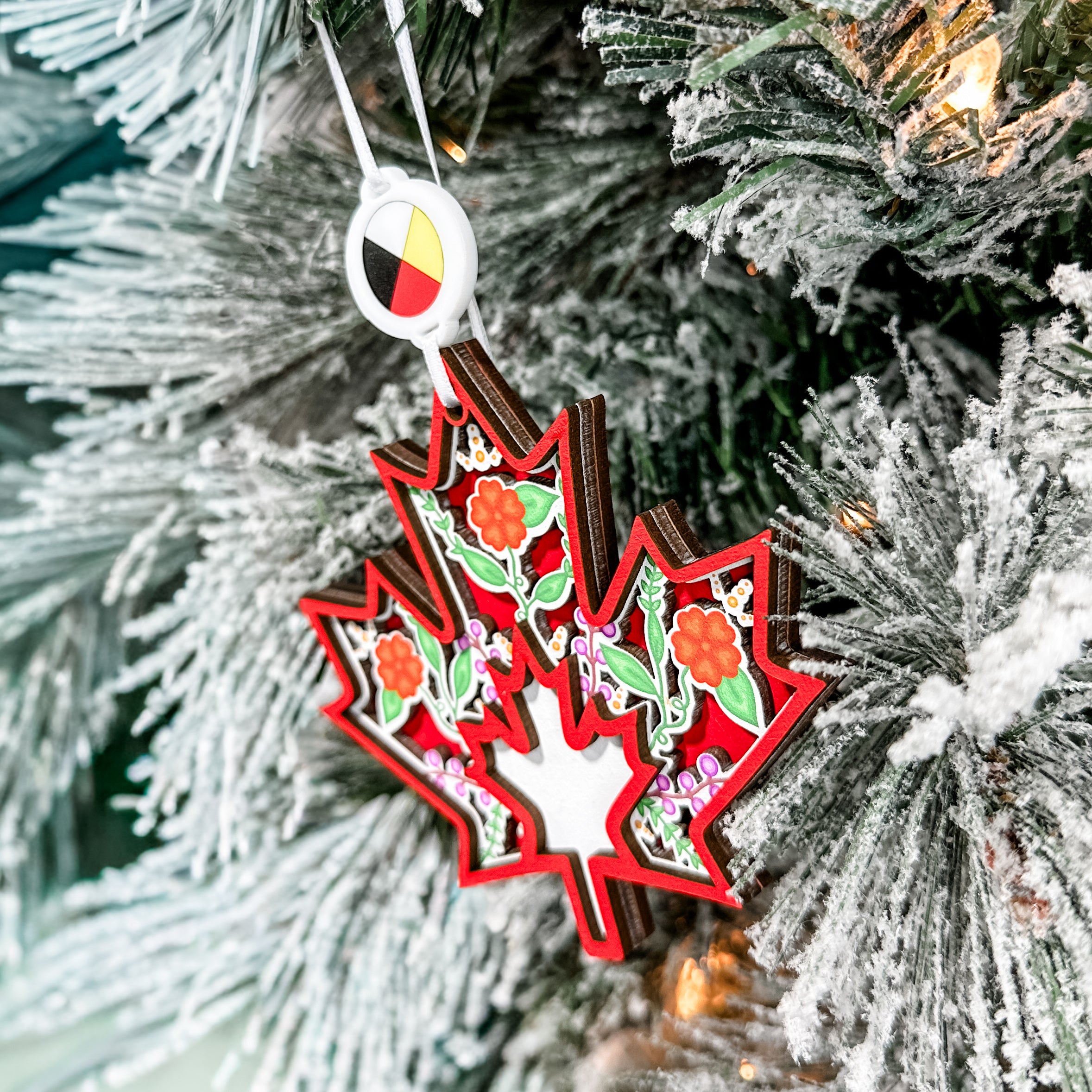 Indigenous Maple Leaf • 3D Wood Ornament • For Those Who Appreciate this Land