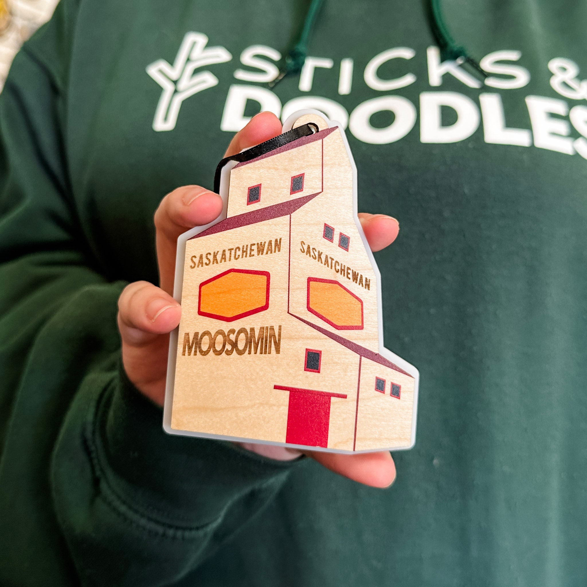 Custom Town Name Grain Elevator Ornaments