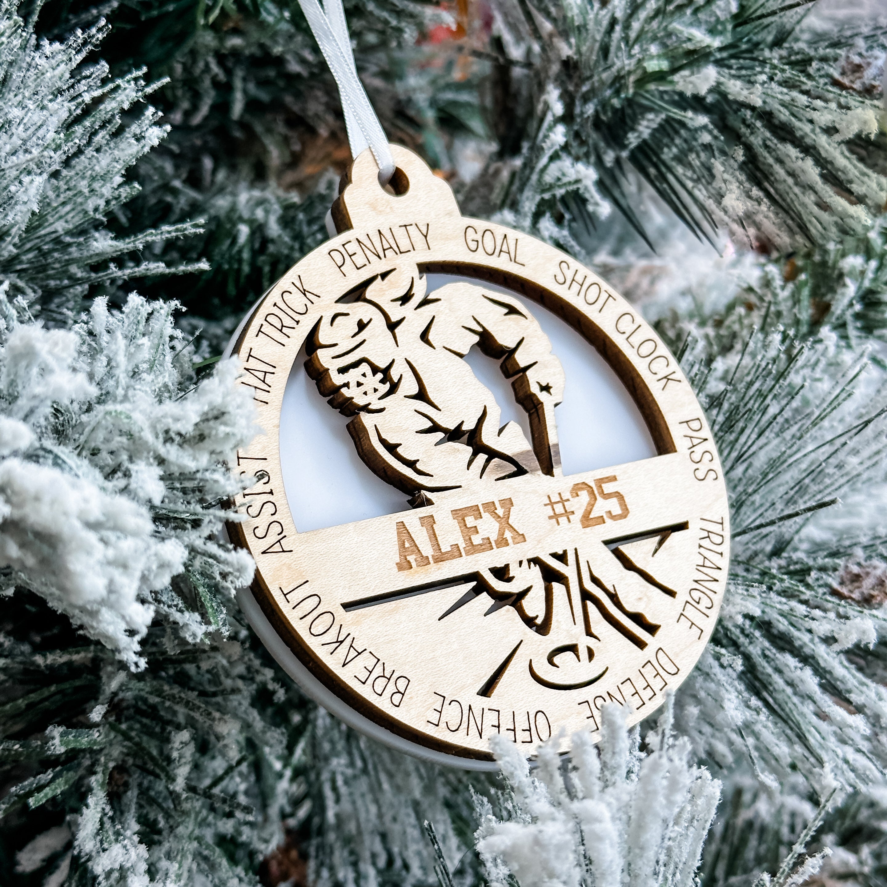 Personalized Ringette Collection • Ornament, Magnet, Medal, or Mini Sign