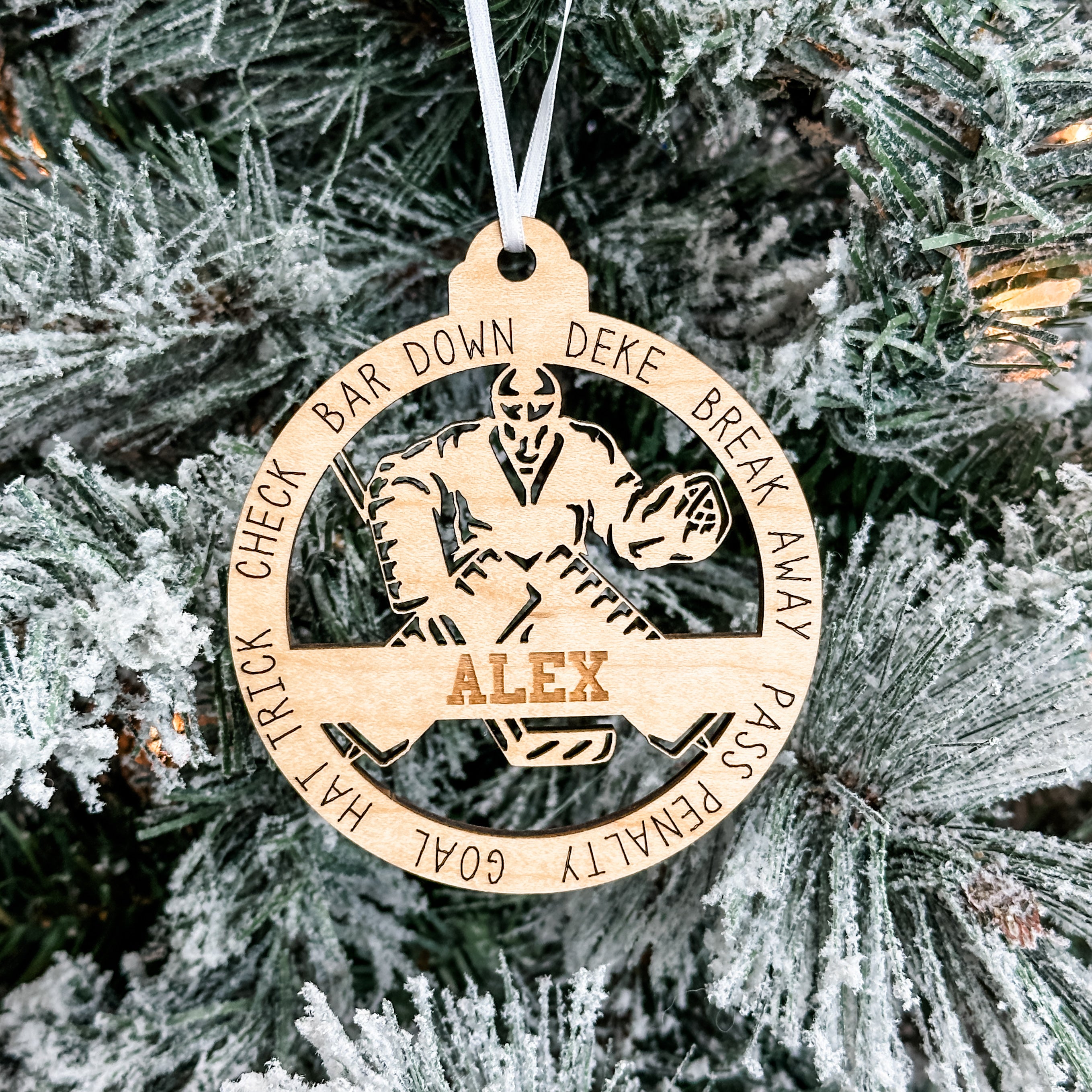 Personalized Ringette Collection • Ornament, Magnet, Medal, or Mini Sign