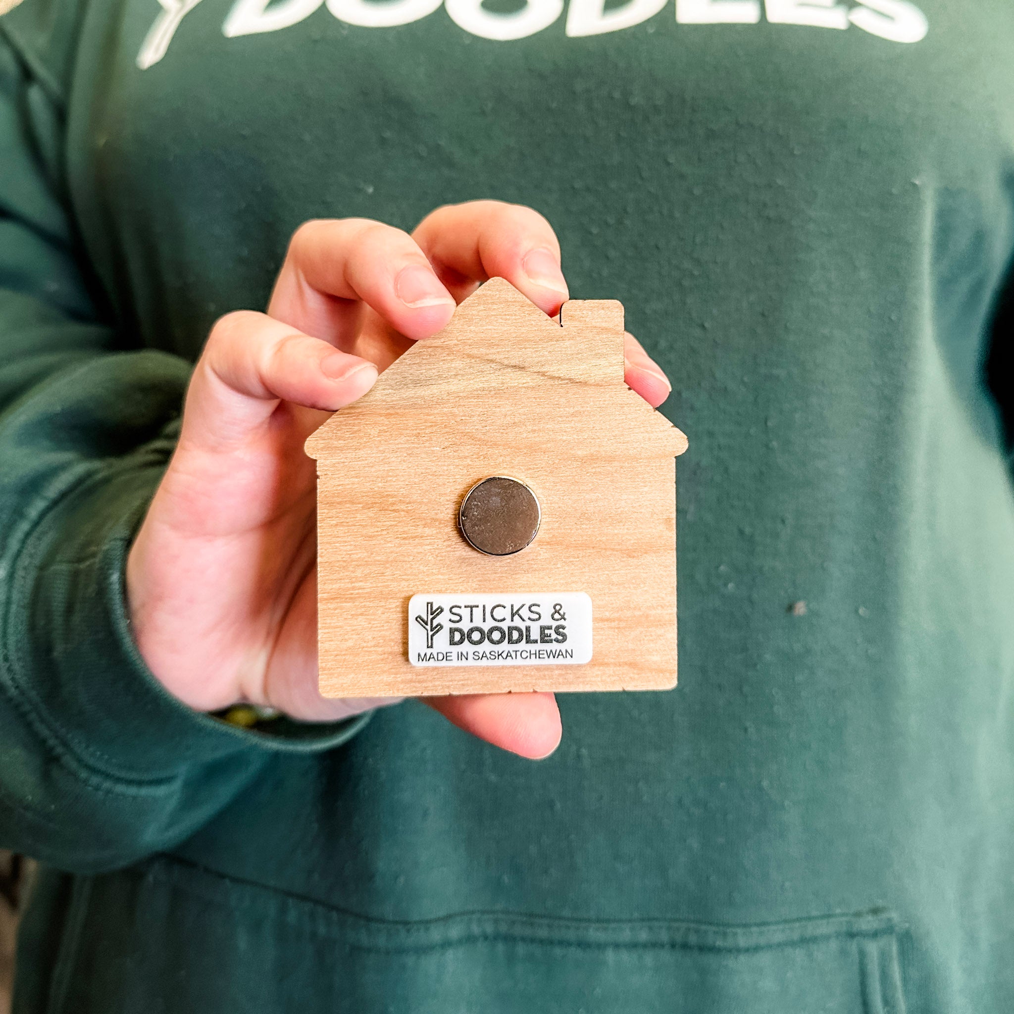 First / New Home with Year • 3D Wood Ornament or Magnet • For Housewarmings