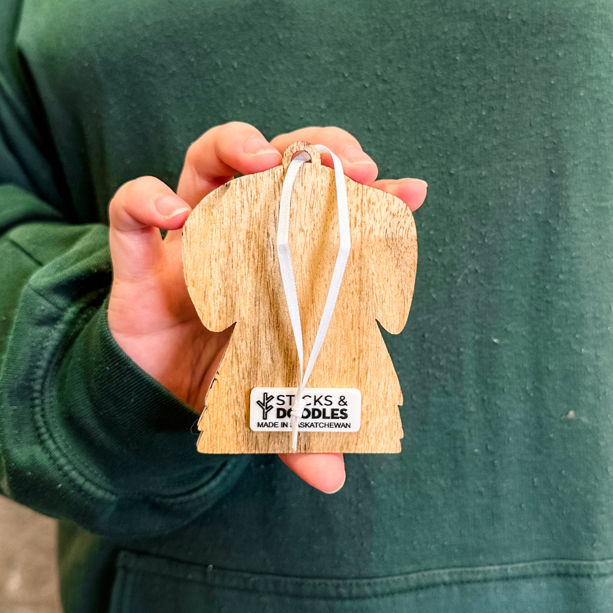 Minimalist Cat or Dog • 3D Wood Ornament • For Pet Lovers