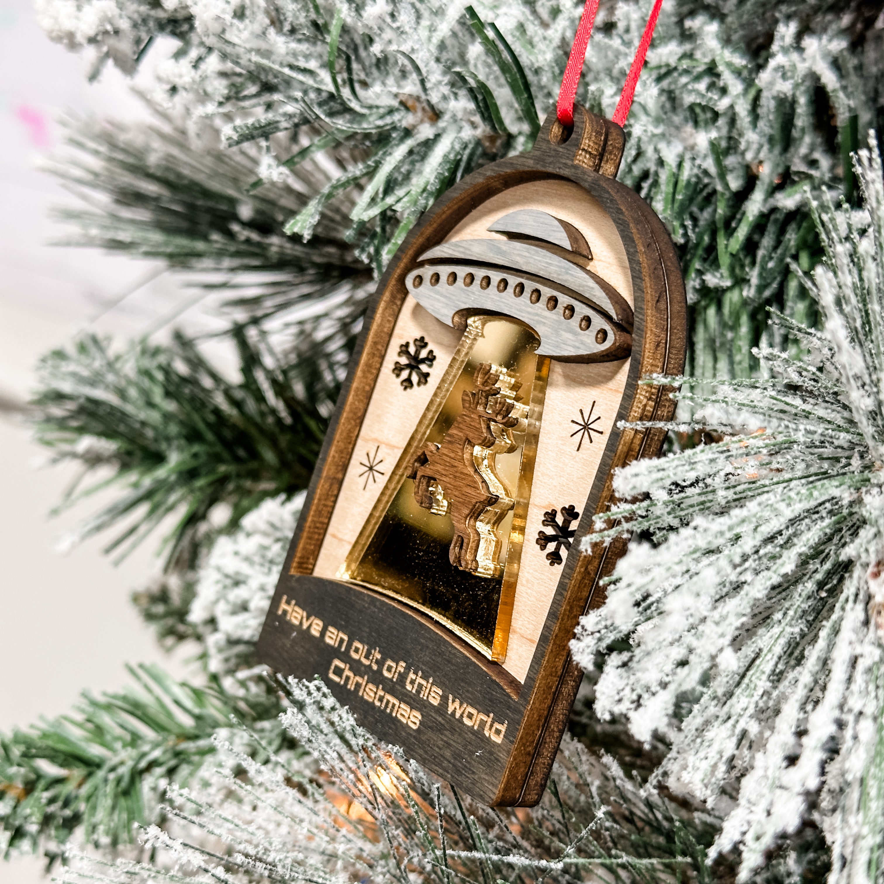 Have An Out Of This World Christmas Ornament • 3D Wood Ornament