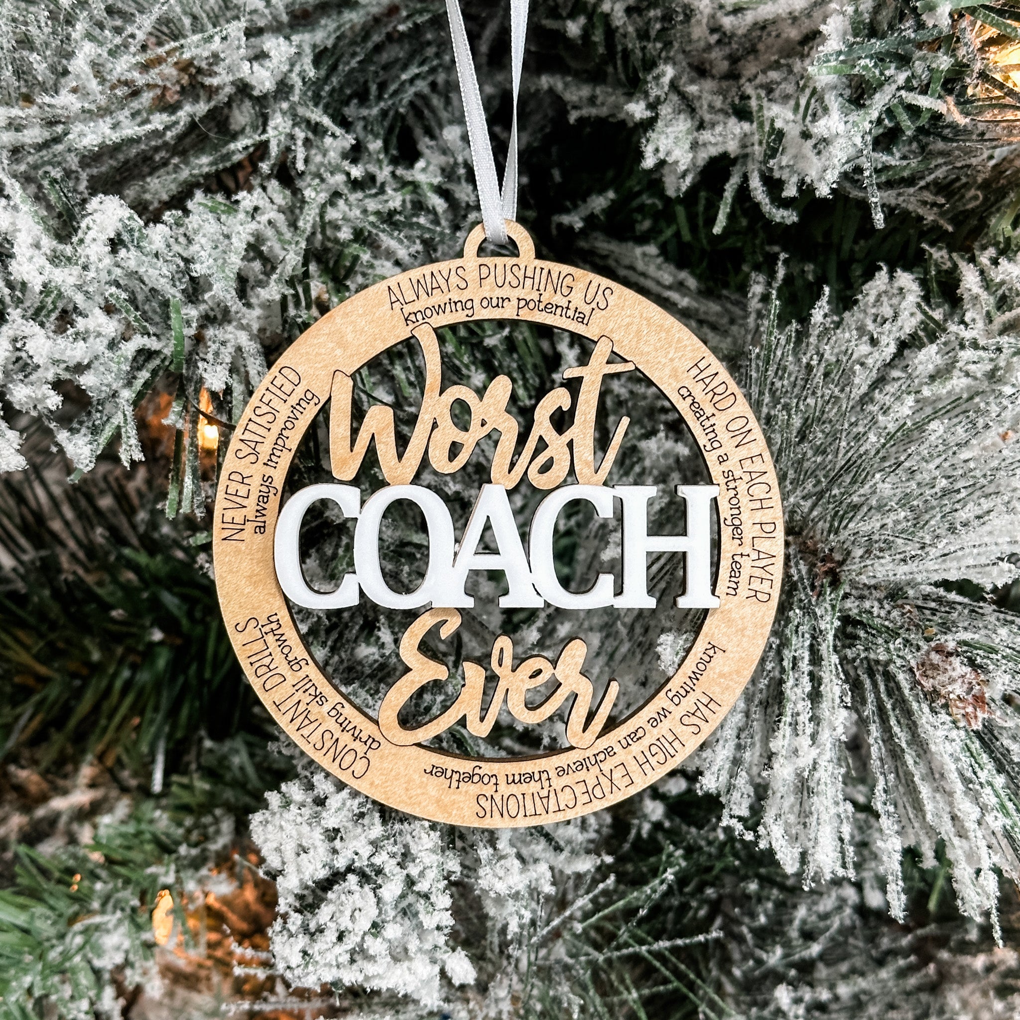 Worst Ever (In The Best Way) • 3D Wood Ornaments • For the People You Love, With a Good Sense of Humour