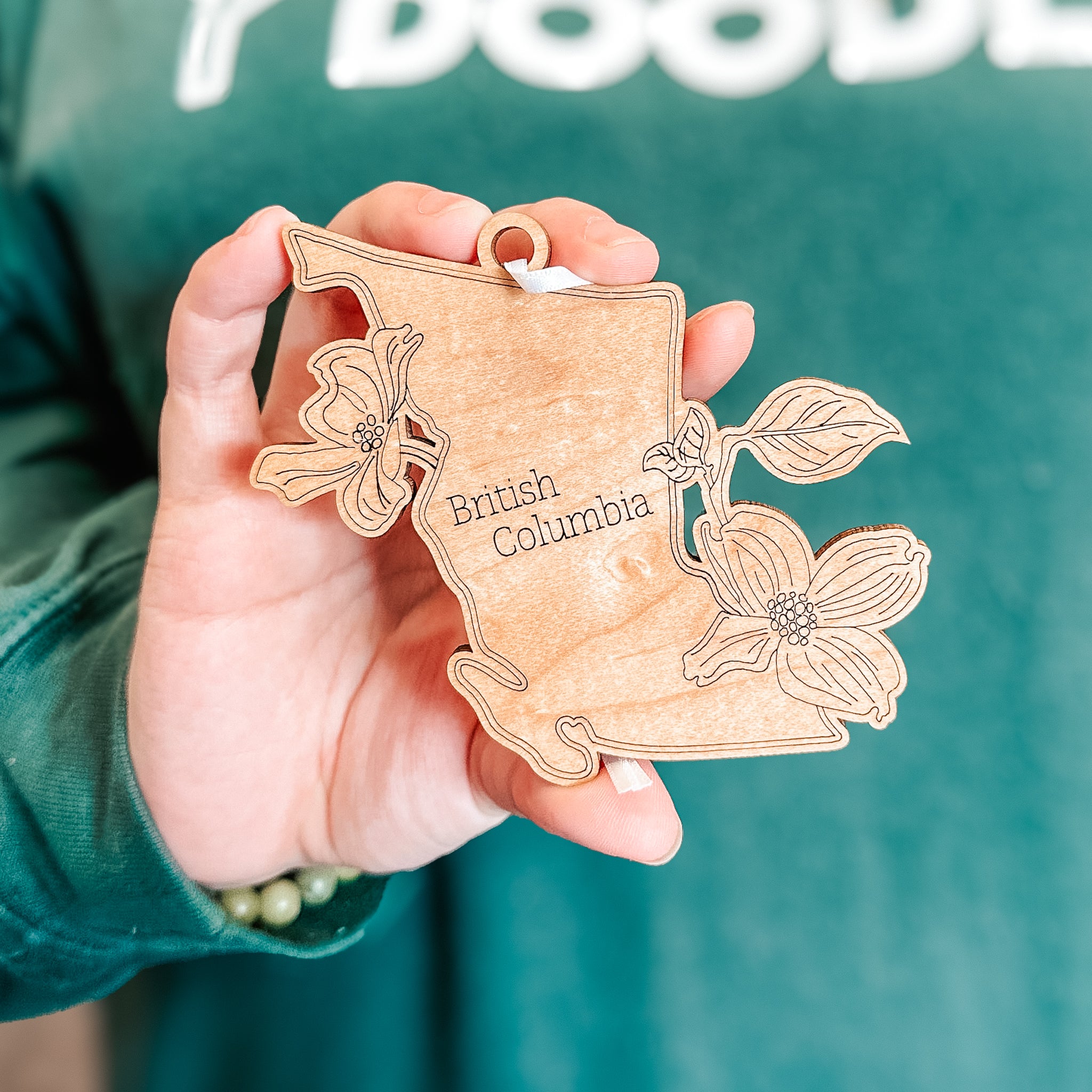 Canadian Provincial Flower • Wood Ornament or Magnet • For Souvenirs, Travel, or Canadian Pride