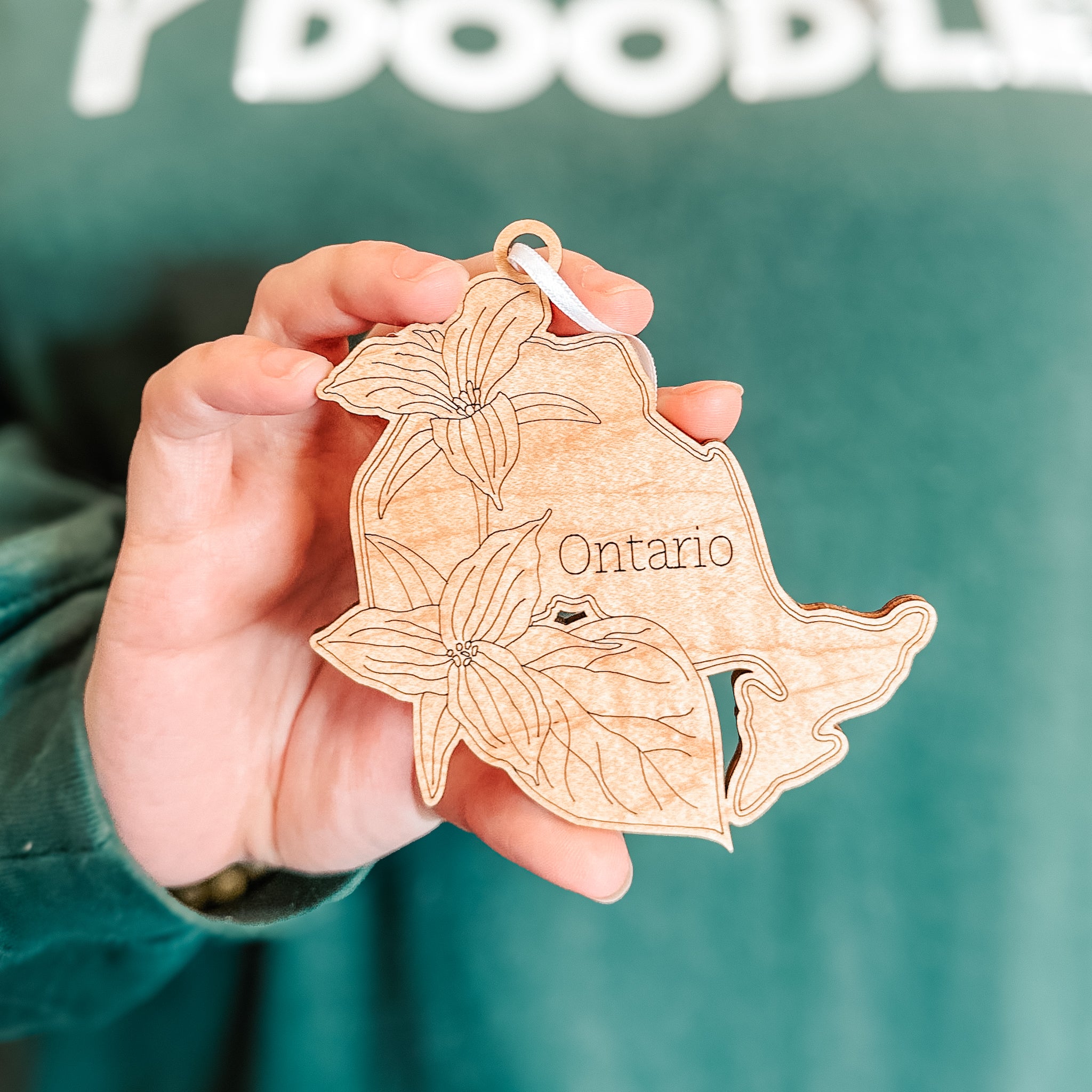 Canadian Provincial Flower • Wood Ornament or Magnet • For Souvenirs, Travel, or Canadian Pride