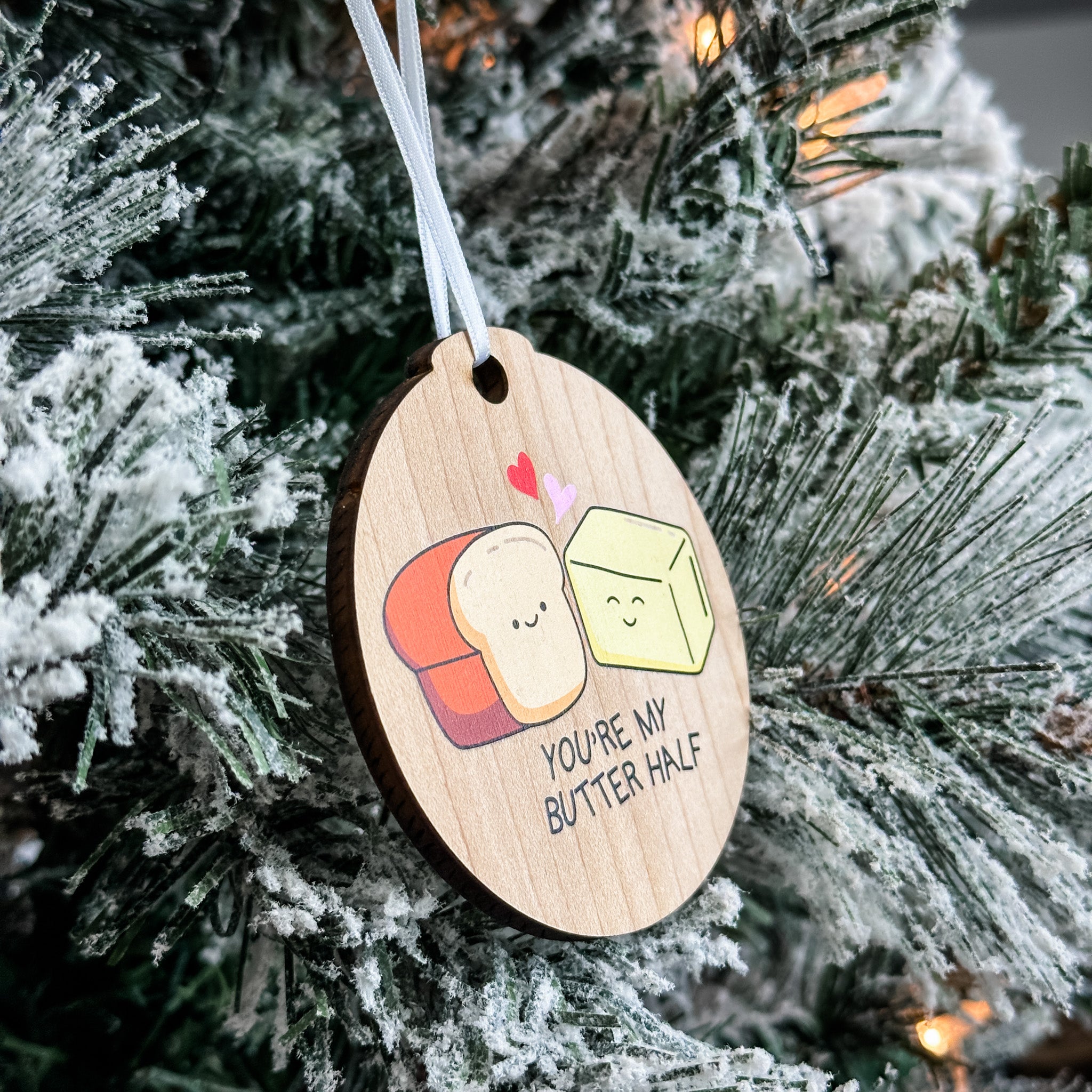 Assorted Funny Puns, Inspirational, and Festive Ornaments