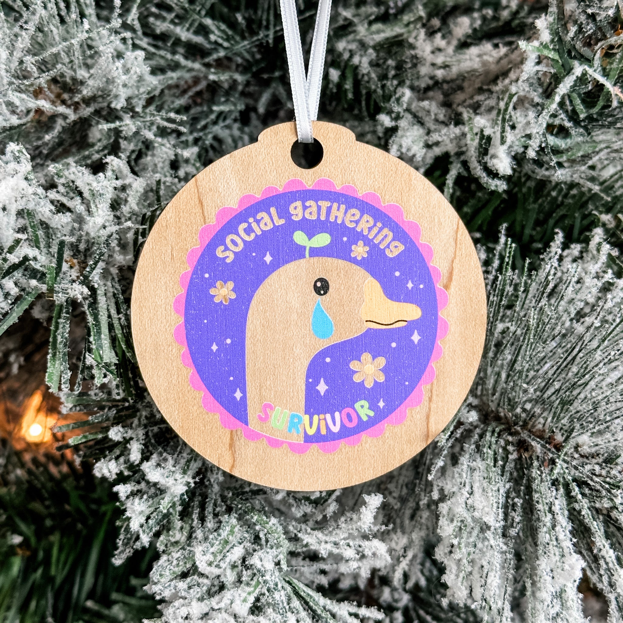 Assorted Funny Puns, Inspirational, and Festive Ornaments