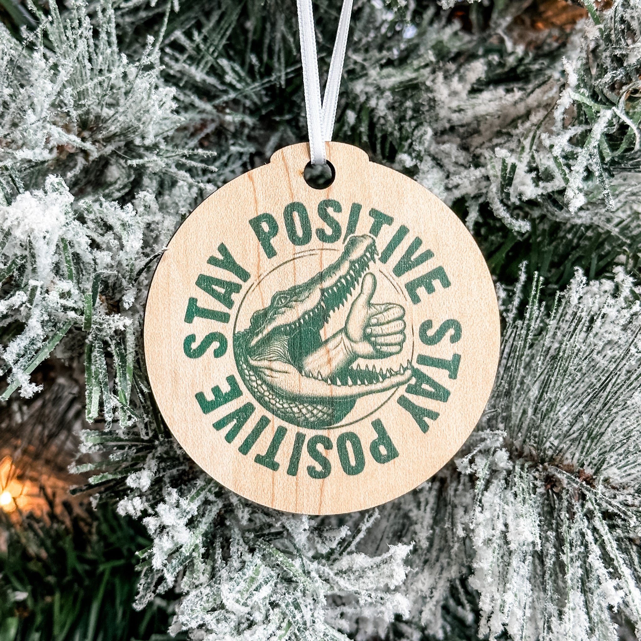 Assorted Funny Puns, Inspirational, and Festive Ornaments