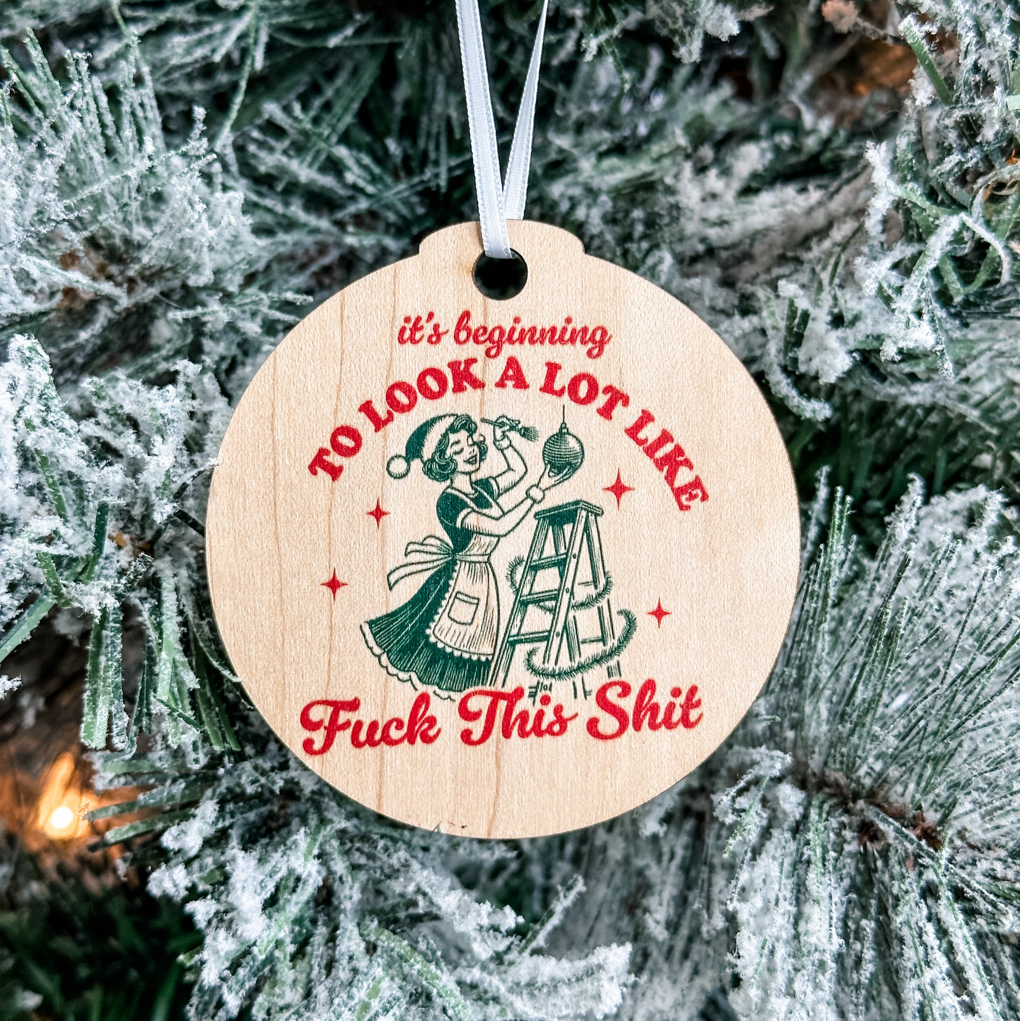 Assorted Funny Puns, Inspirational, and Festive Ornaments