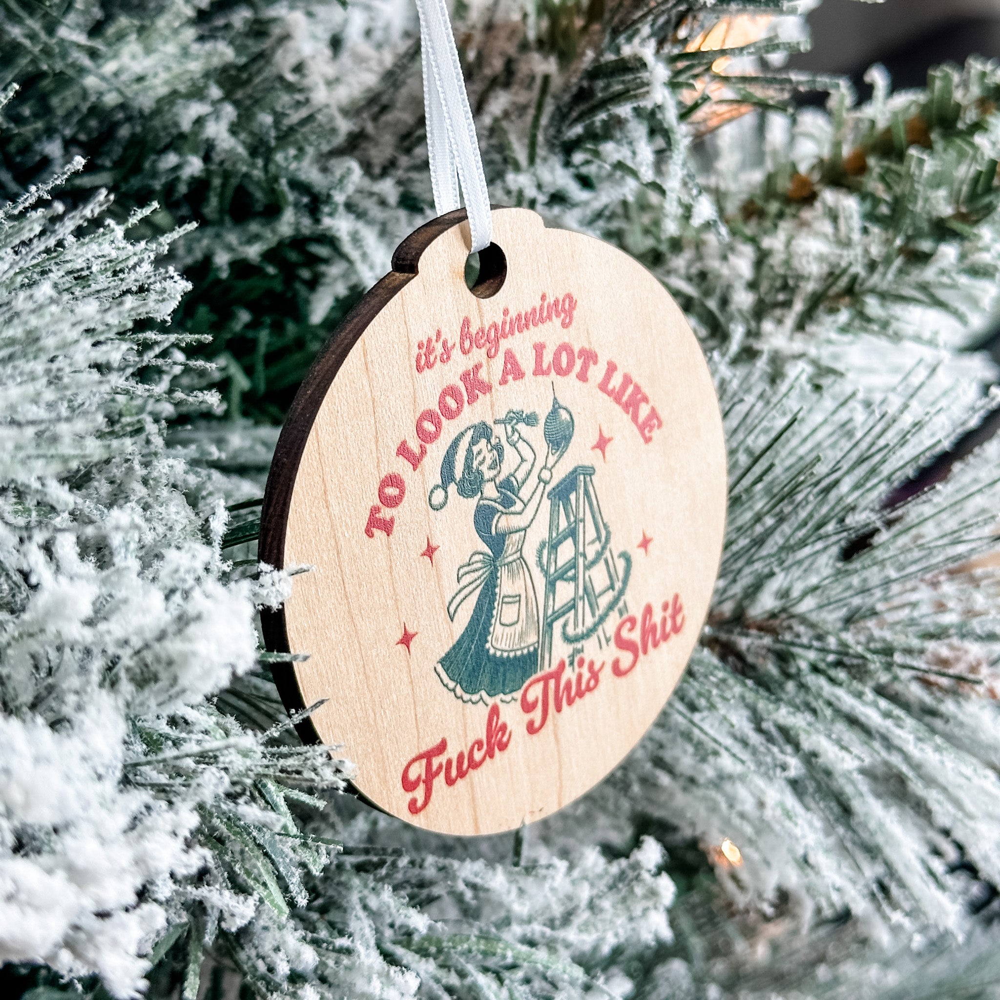 Assorted Funny Puns, Inspirational, and Festive Ornaments