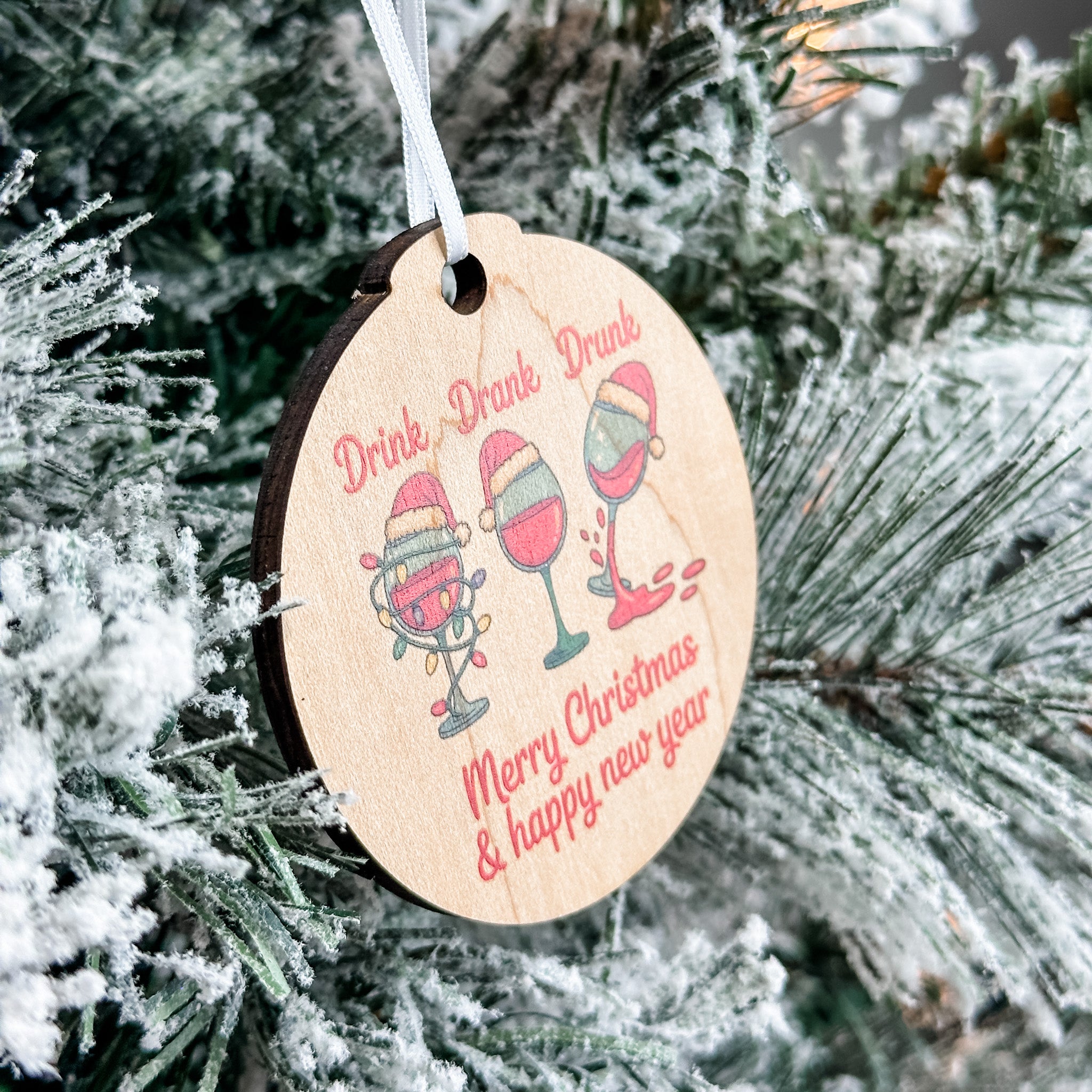 Assorted Funny Puns, Inspirational, and Festive Ornaments