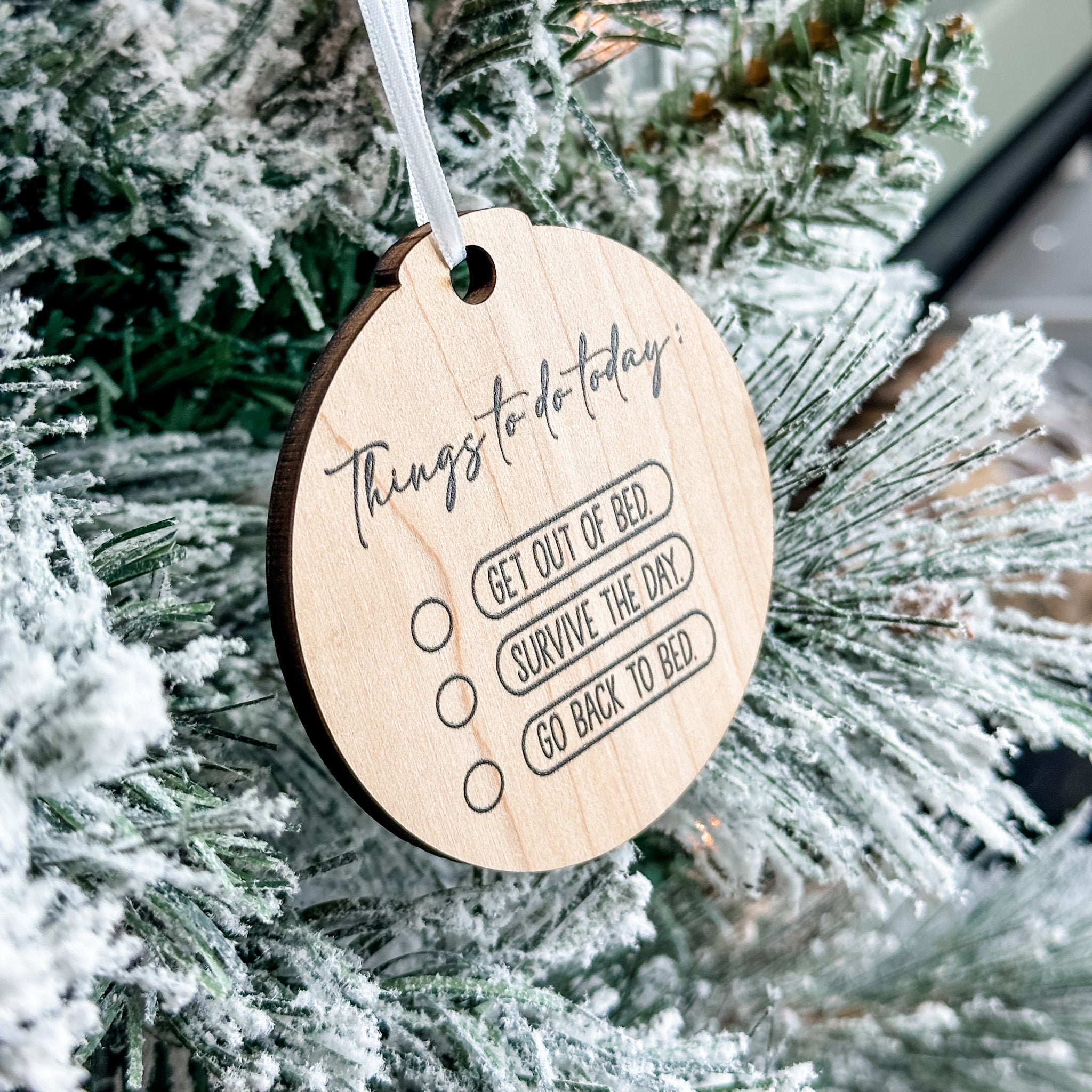 Assorted Funny Puns, Inspirational, and Festive Ornaments