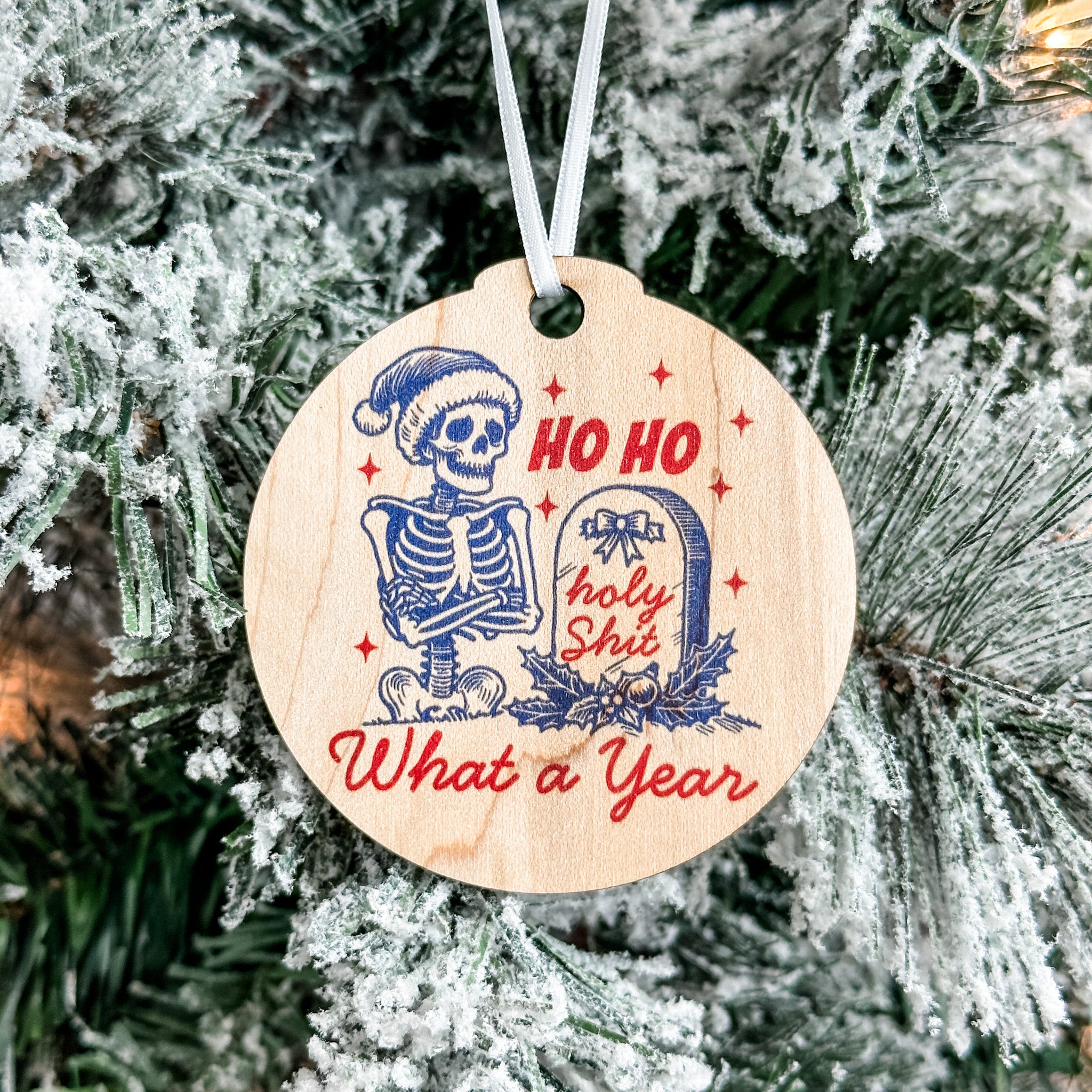 Assorted Funny Puns, Inspirational, and Festive Ornaments