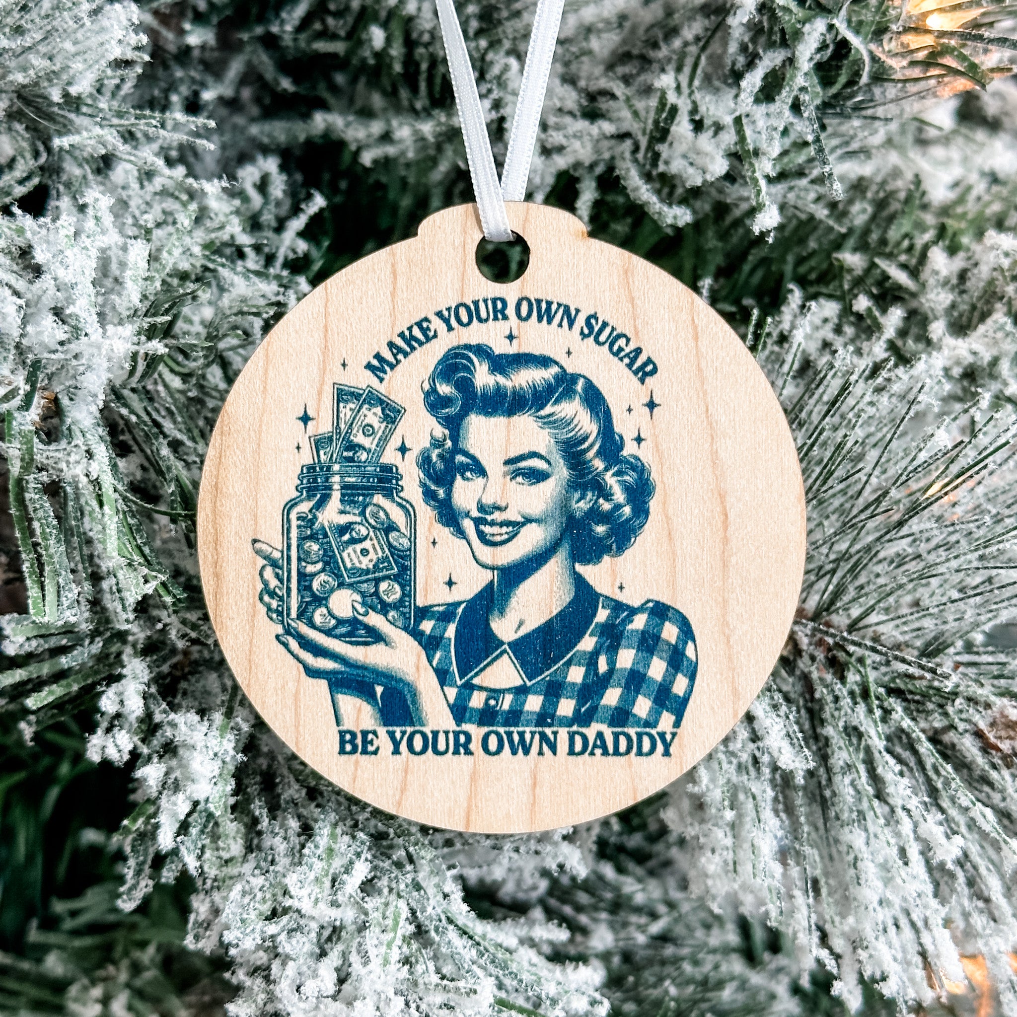 Assorted Funny Puns, Inspirational, and Festive Ornaments