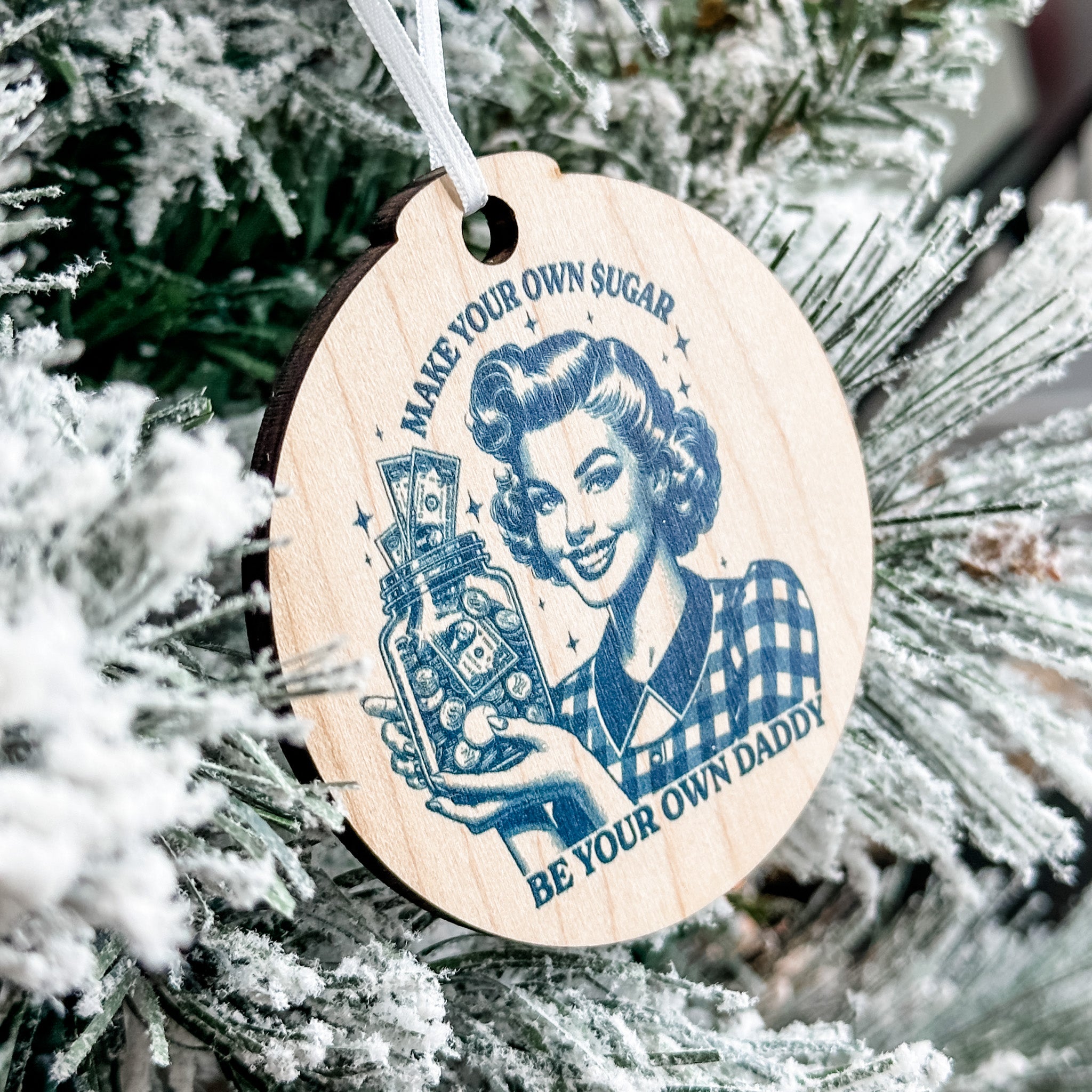 Assorted Funny Puns, Inspirational, and Festive Ornaments