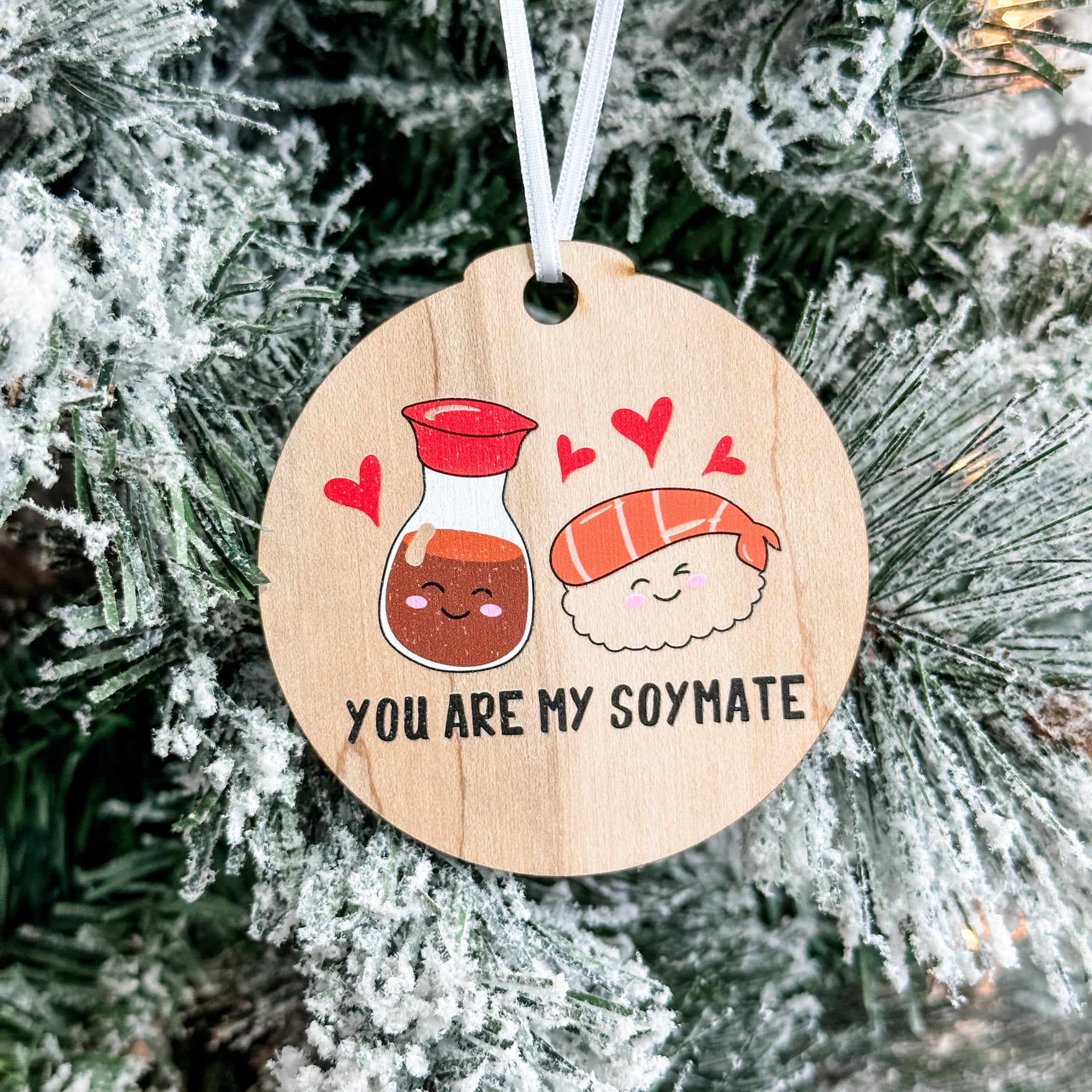 Assorted Funny Puns, Inspirational, and Festive Ornaments