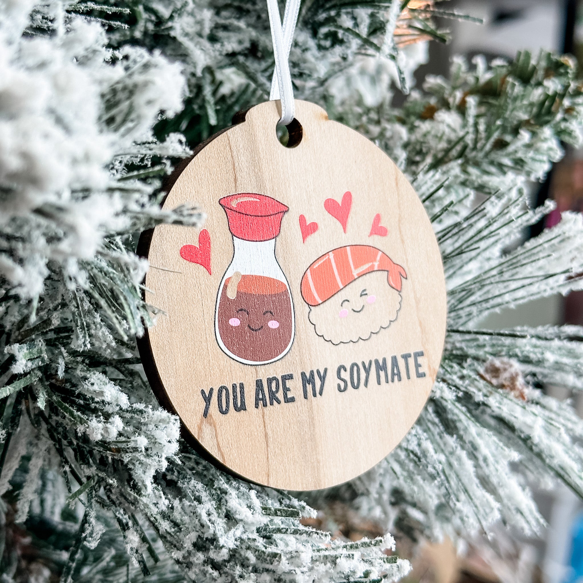 Assorted Funny Puns, Inspirational, and Festive Ornaments