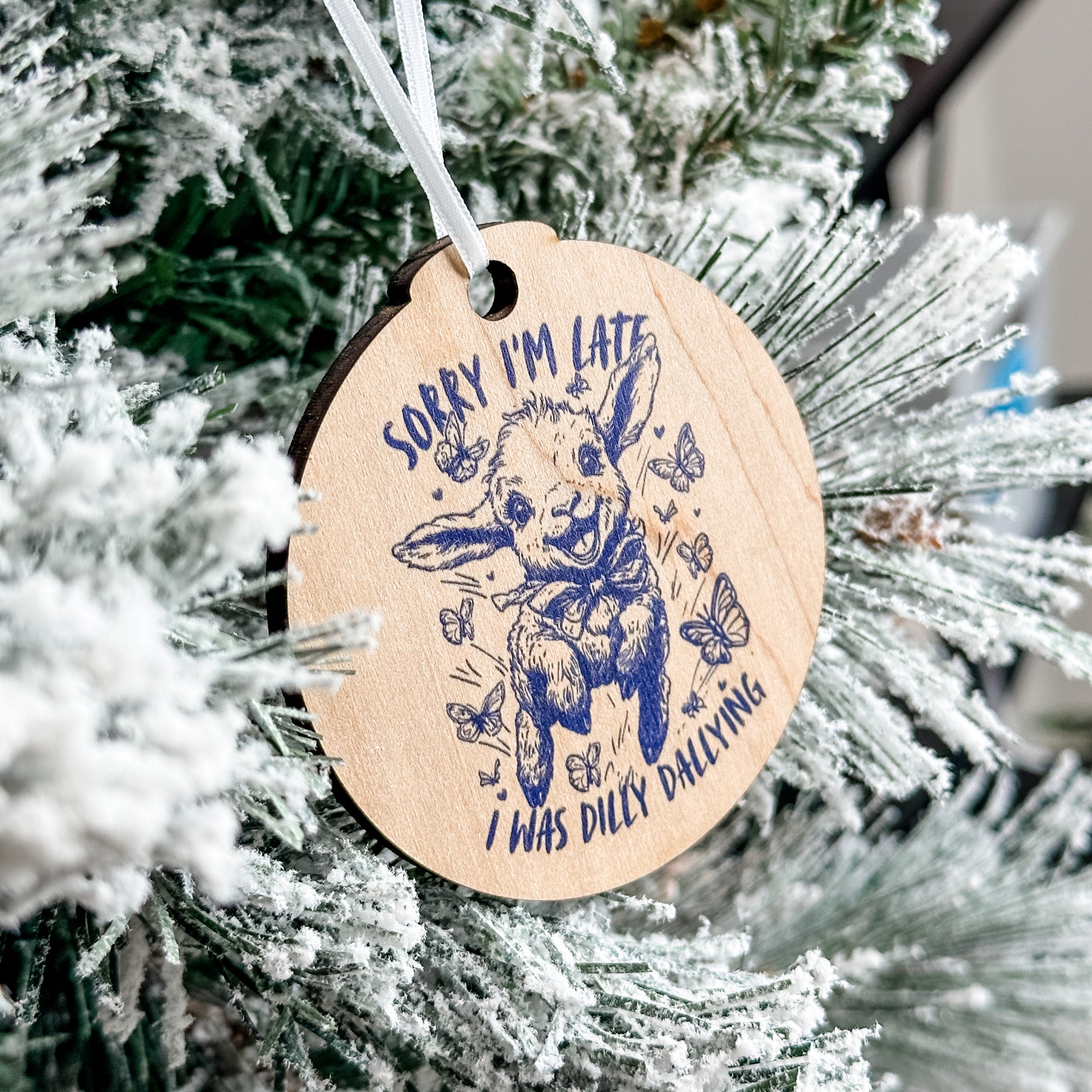 Assorted Funny Puns, Inspirational, and Festive Ornaments