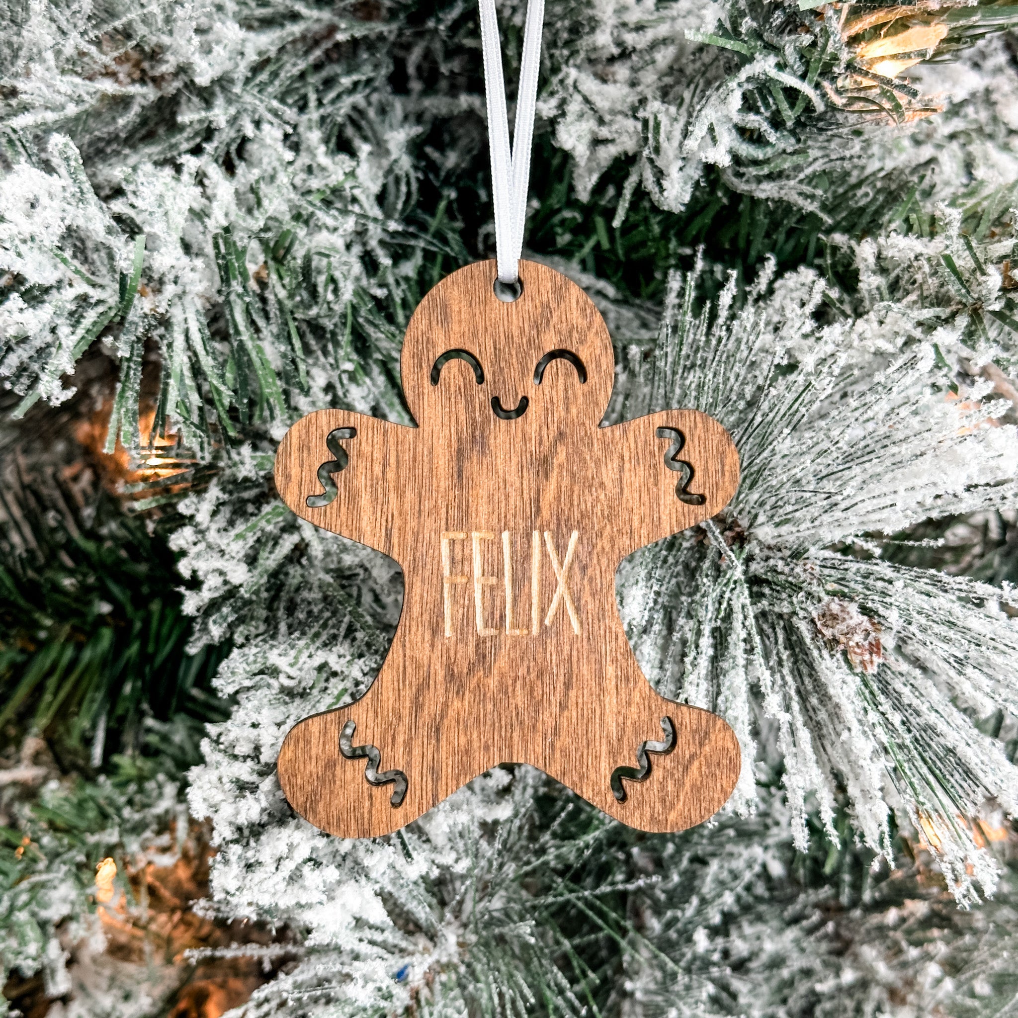 Personalized Gingerbread • 3D Wood Ornament • For Family & Friends