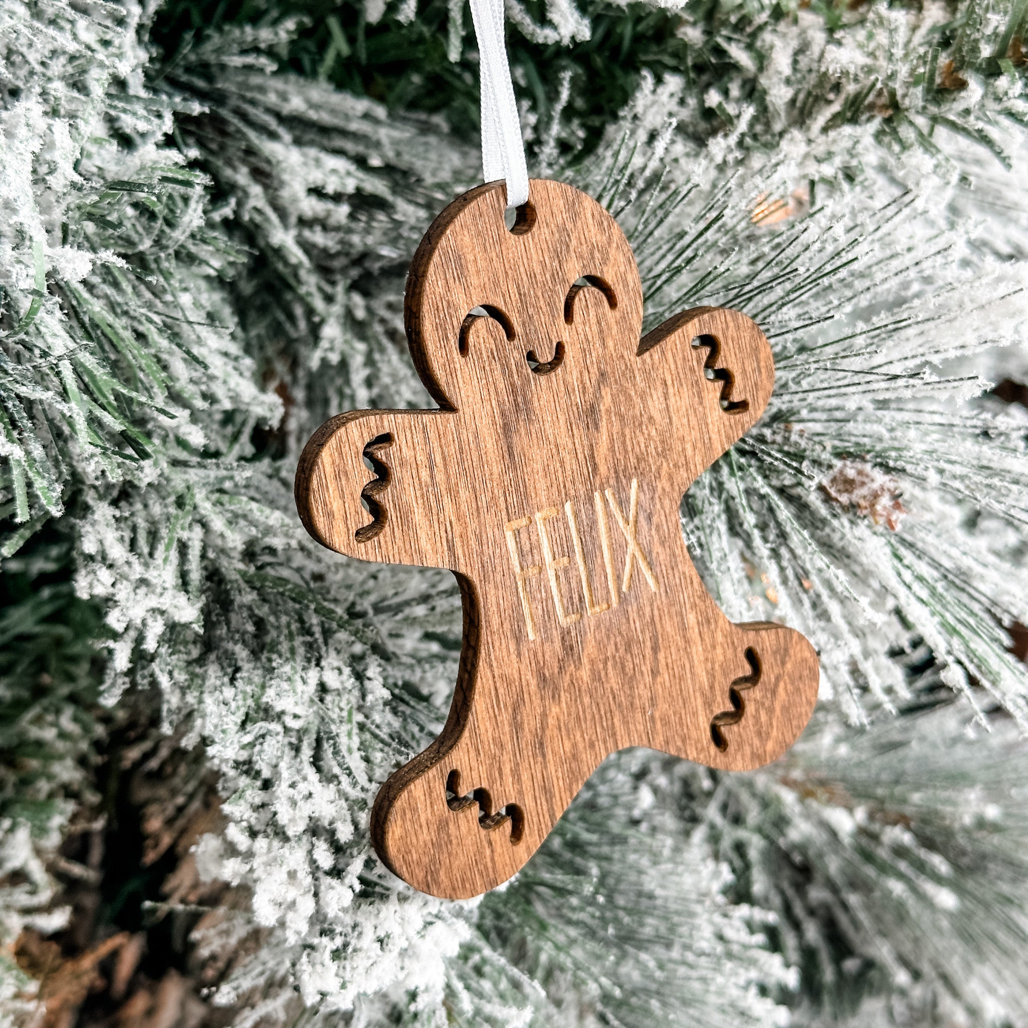 Personalized Gingerbread • 3D Wood Ornament • For Family & Friends