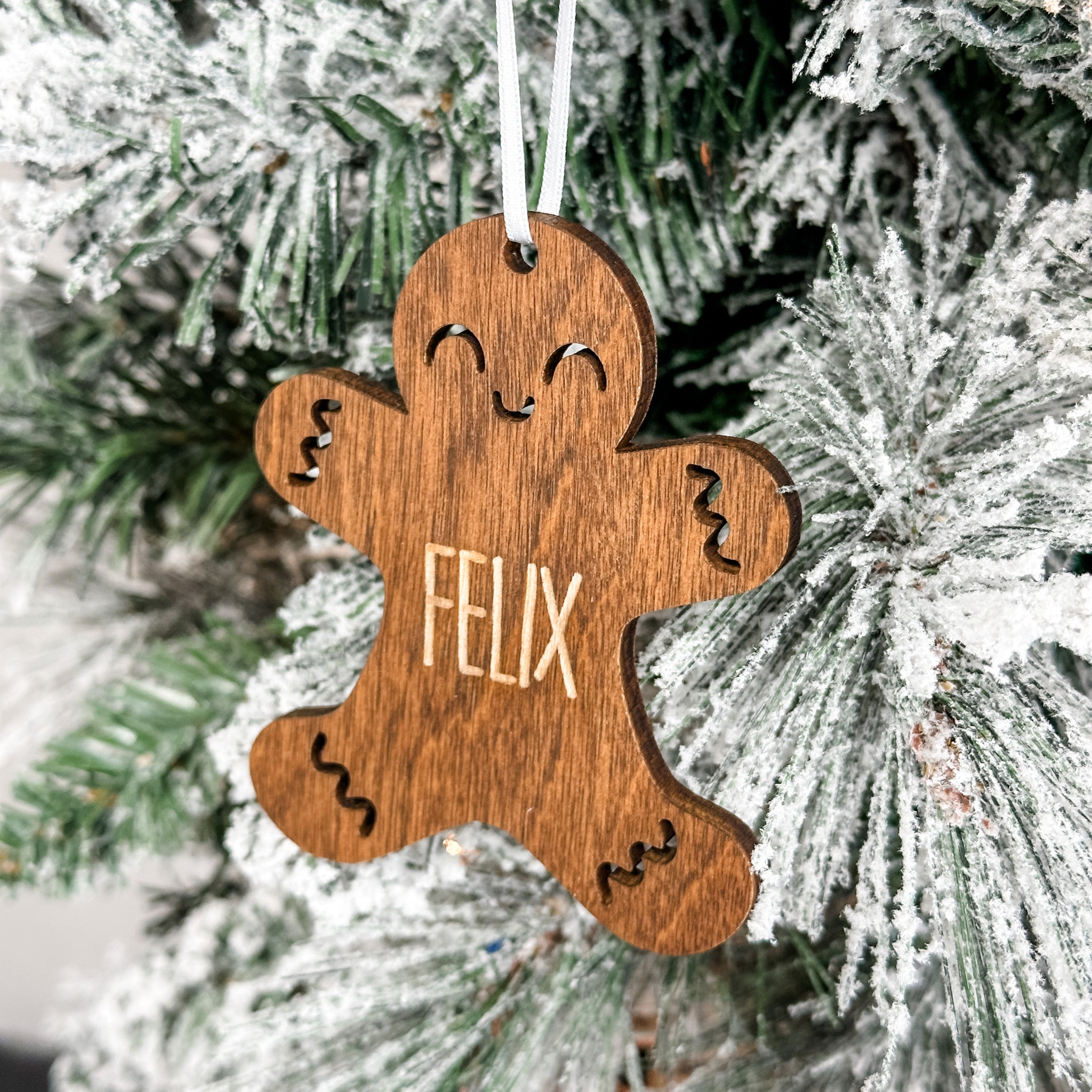 Personalized Gingerbread • 3D Wood Ornament • For Family & Friends