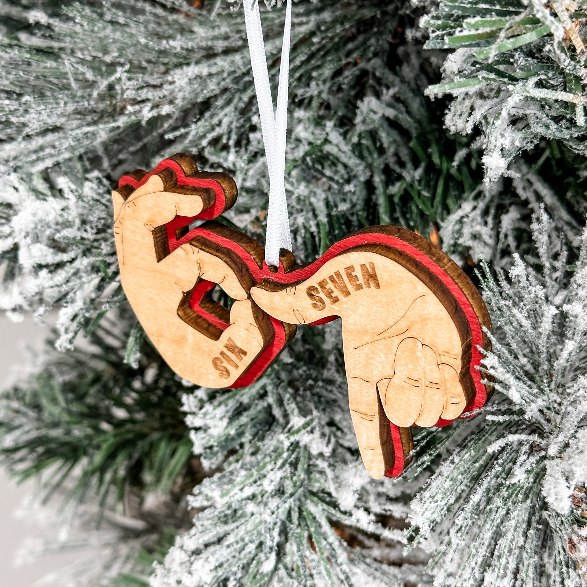 67 Hands • 3D Wood Ornament • For Gen Z & Gen Alpha