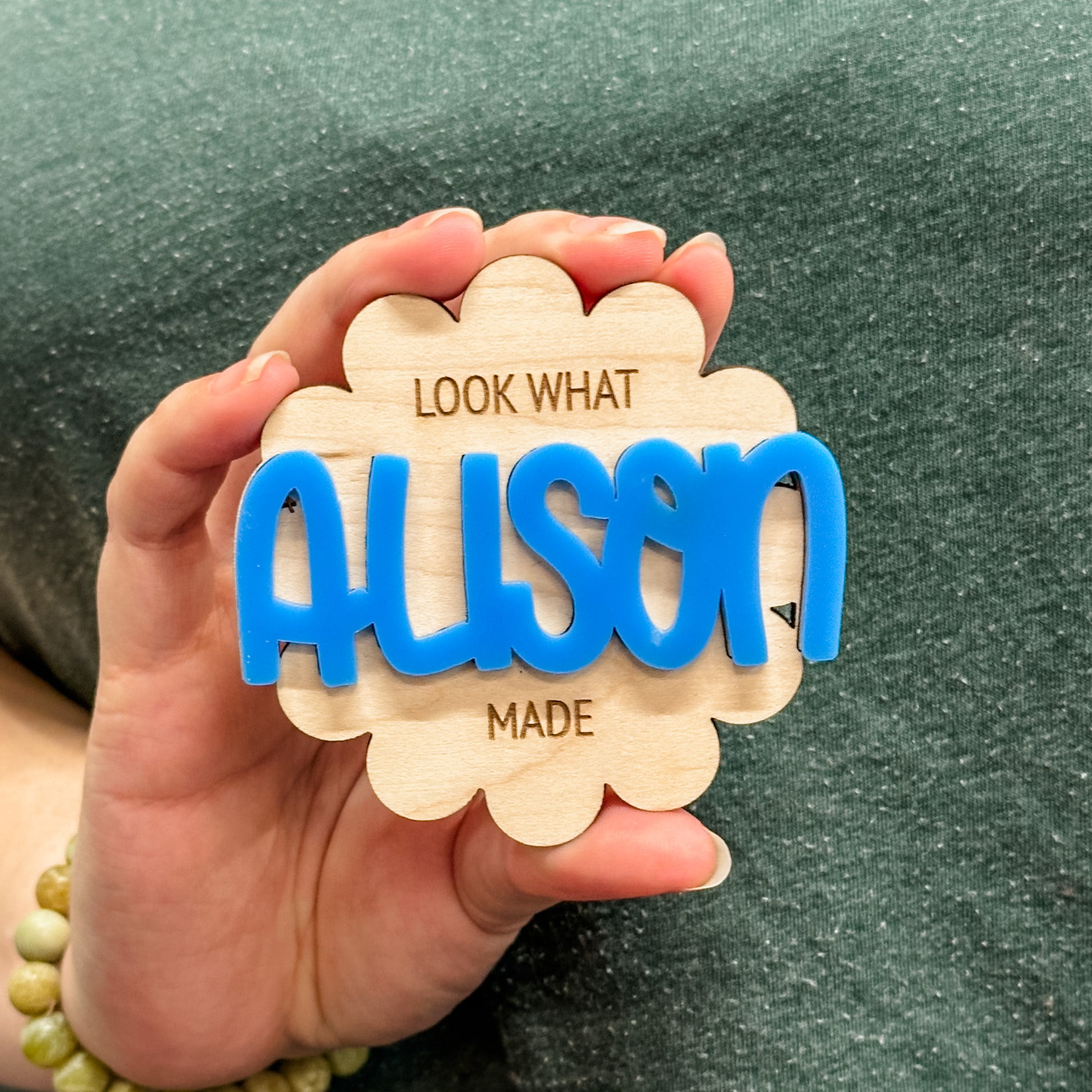 Look What I Made Magnet • Personalized Wood Magnet • For Kids and Little Artists