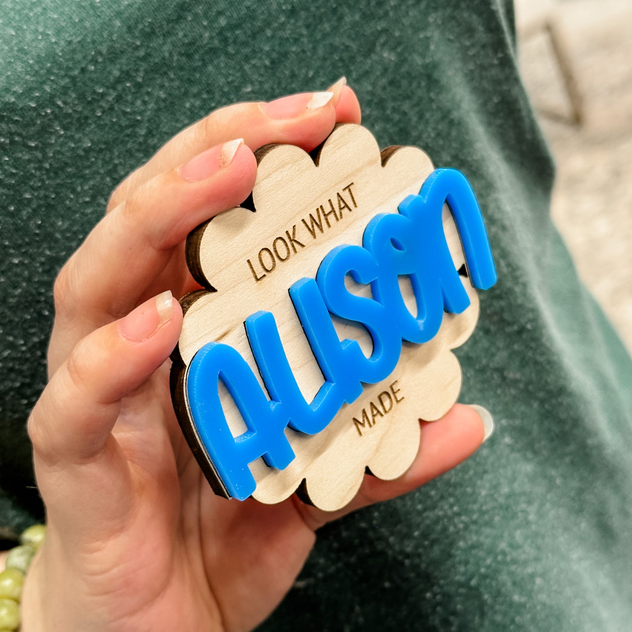 Look What I Made Magnet • Personalized Wood Magnet • For Kids and Little Artists