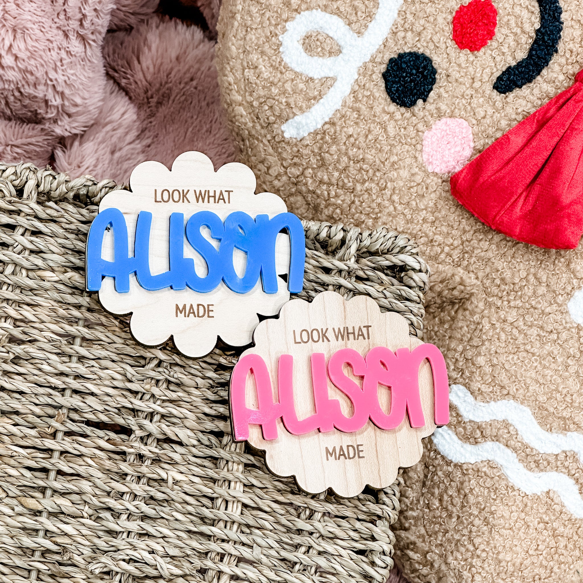 Look What I Made Magnet • Personalized Wood Magnet • For Kids and Little Artists