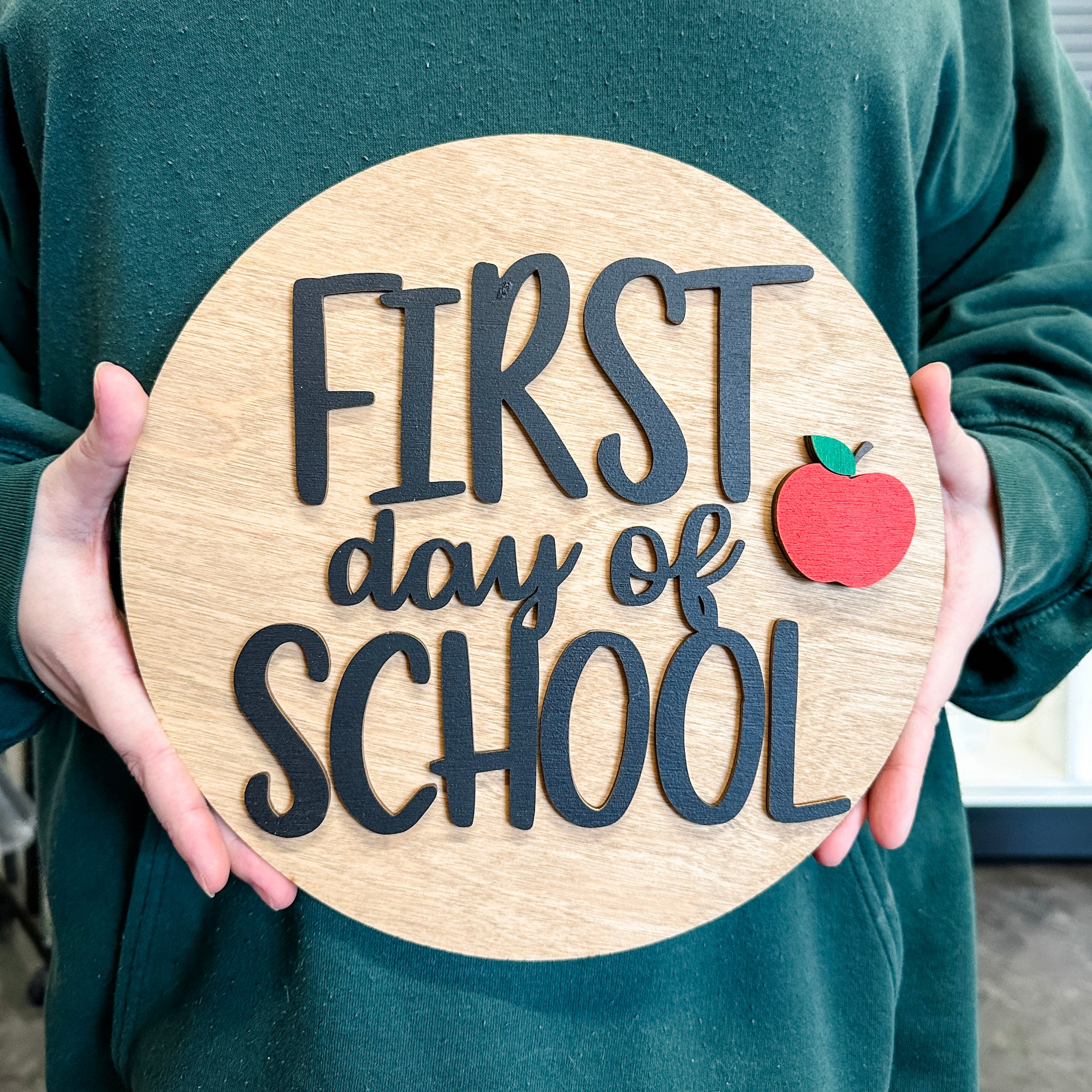 First & Last Day of School • Reversible Wooden Mini Sign • For Back to School & Year-End Memories