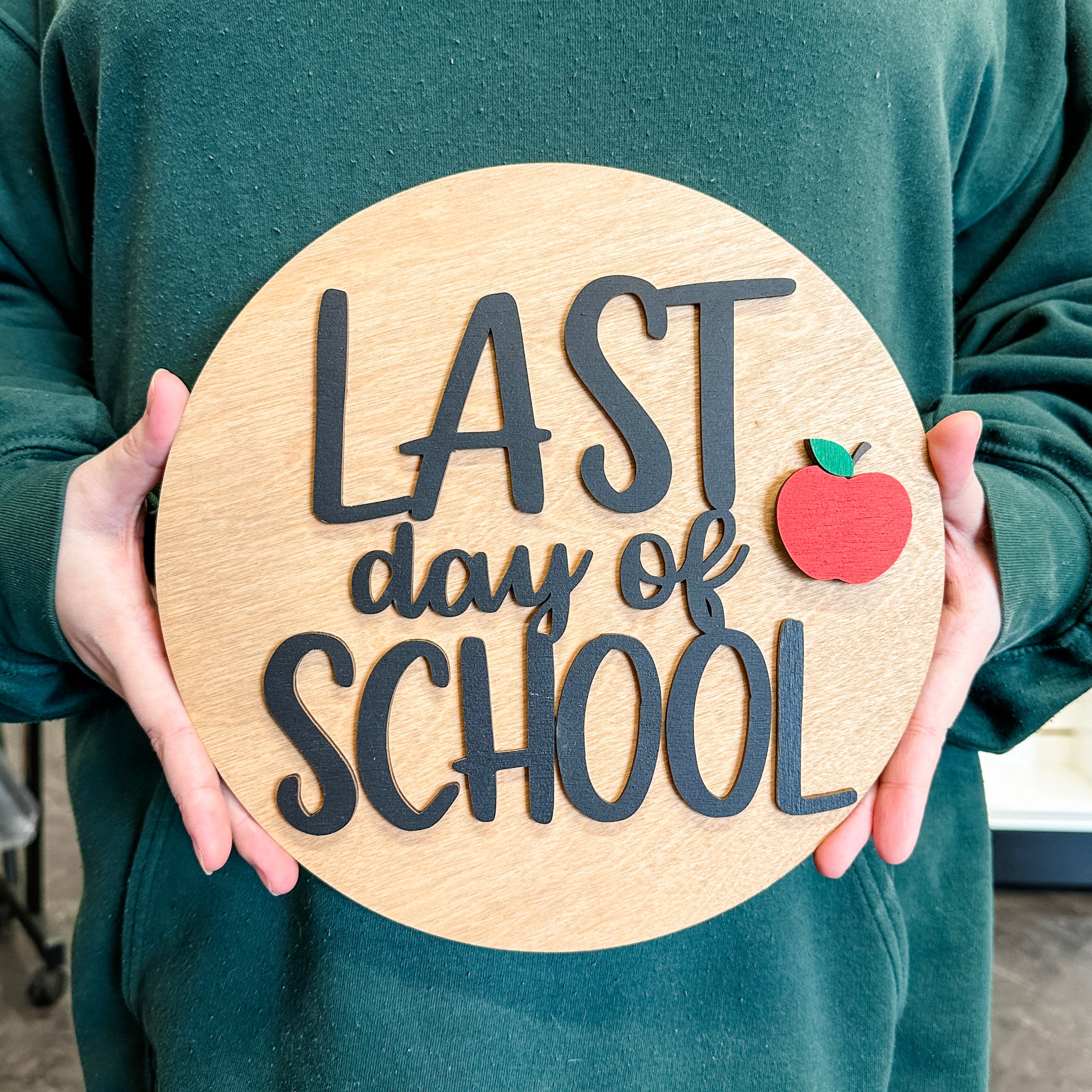 First & Last Day of School • Reversible Wooden Mini Sign • For Back to School & Year-End Memories