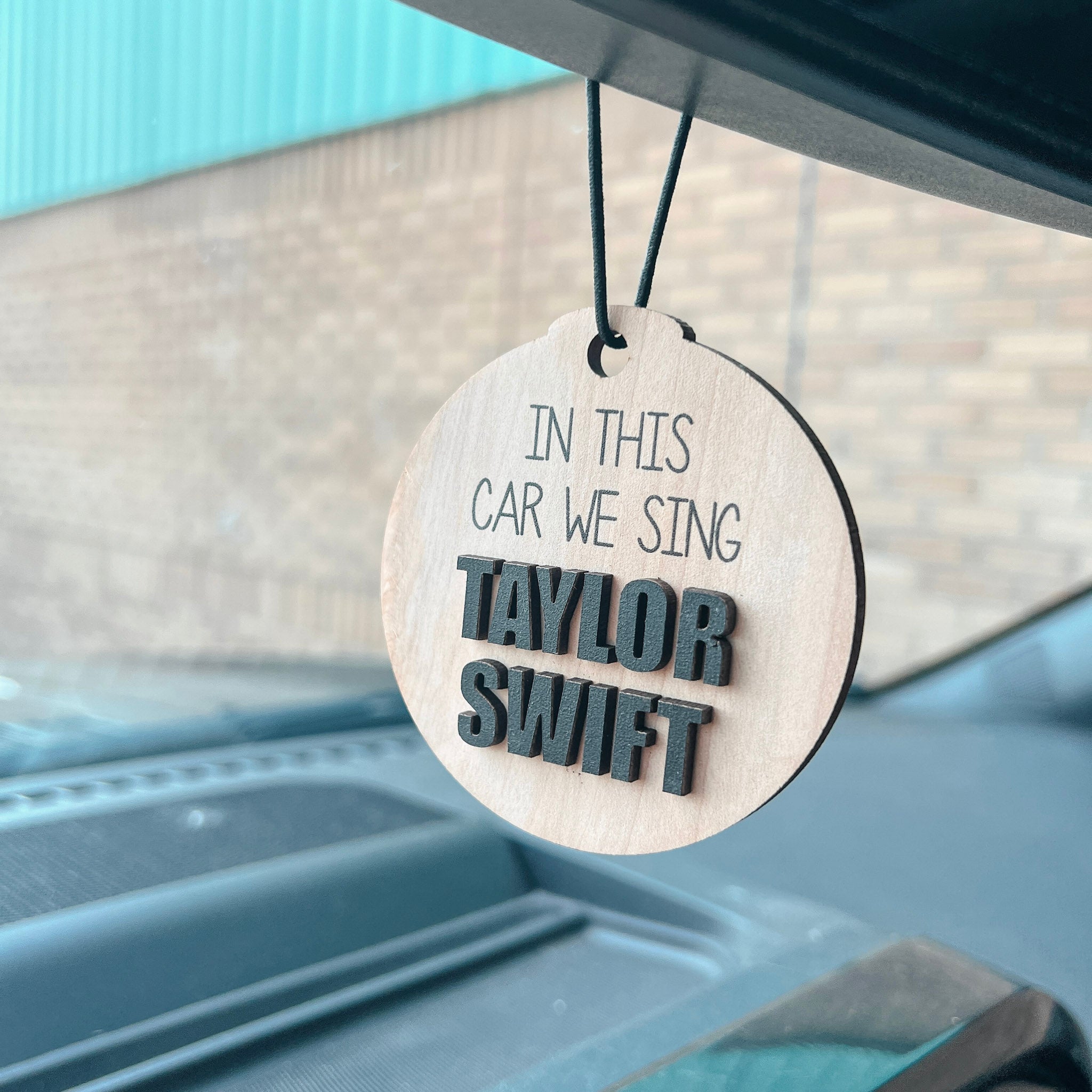 In This Car We Listen To Personalized Car Charm