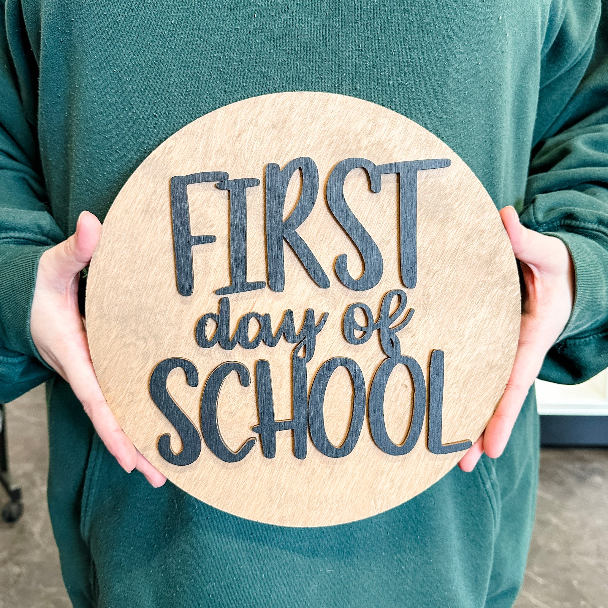 First & Last Day of School • Reversible Wooden Mini Sign • For Back to School & Year-End Memories