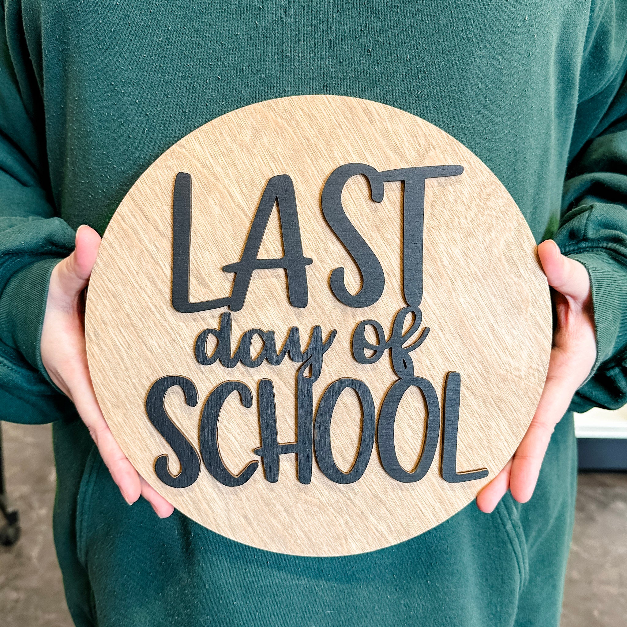 First & Last Day of School • Reversible Wooden Mini Sign • For Back to School & Year-End Memories