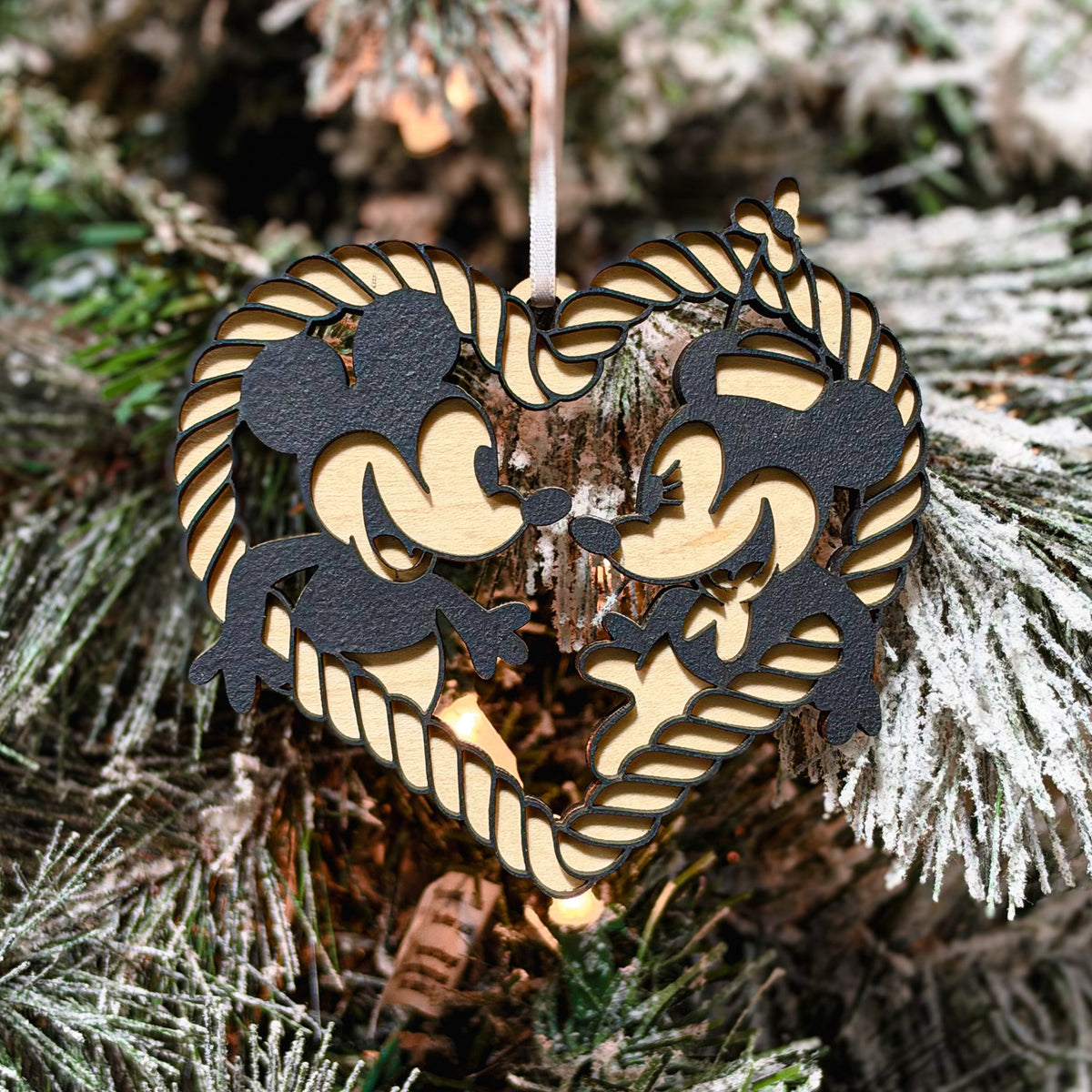 Vintage 1928 Mouse Heart Ornament