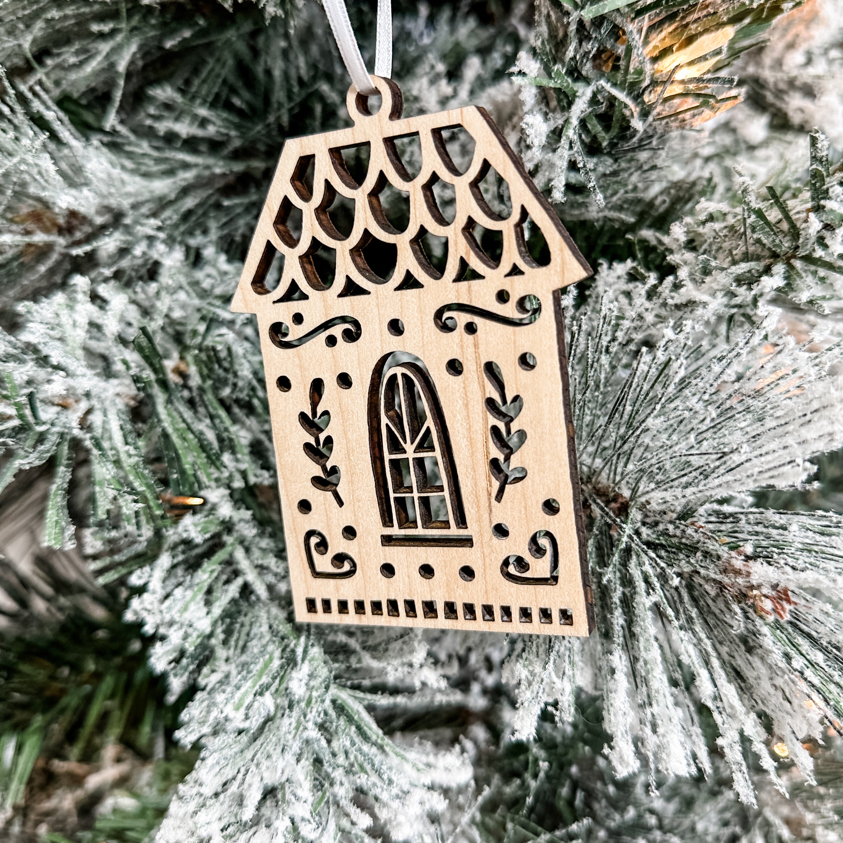 Gingerbread Houses • Wood Ornaments • For Christmas Decorating