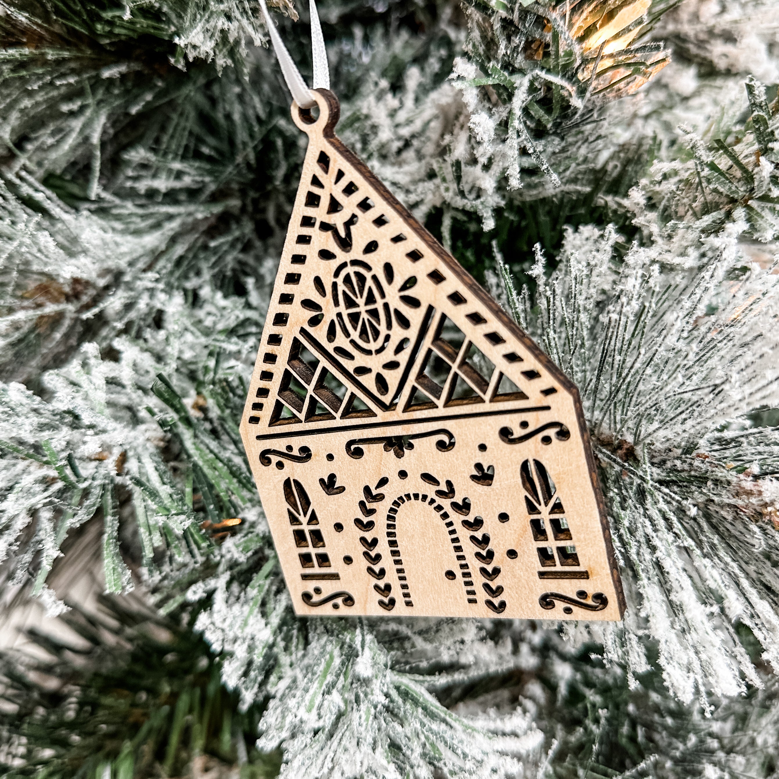 Gingerbread Houses • Wood Ornaments • For Christmas Decorating