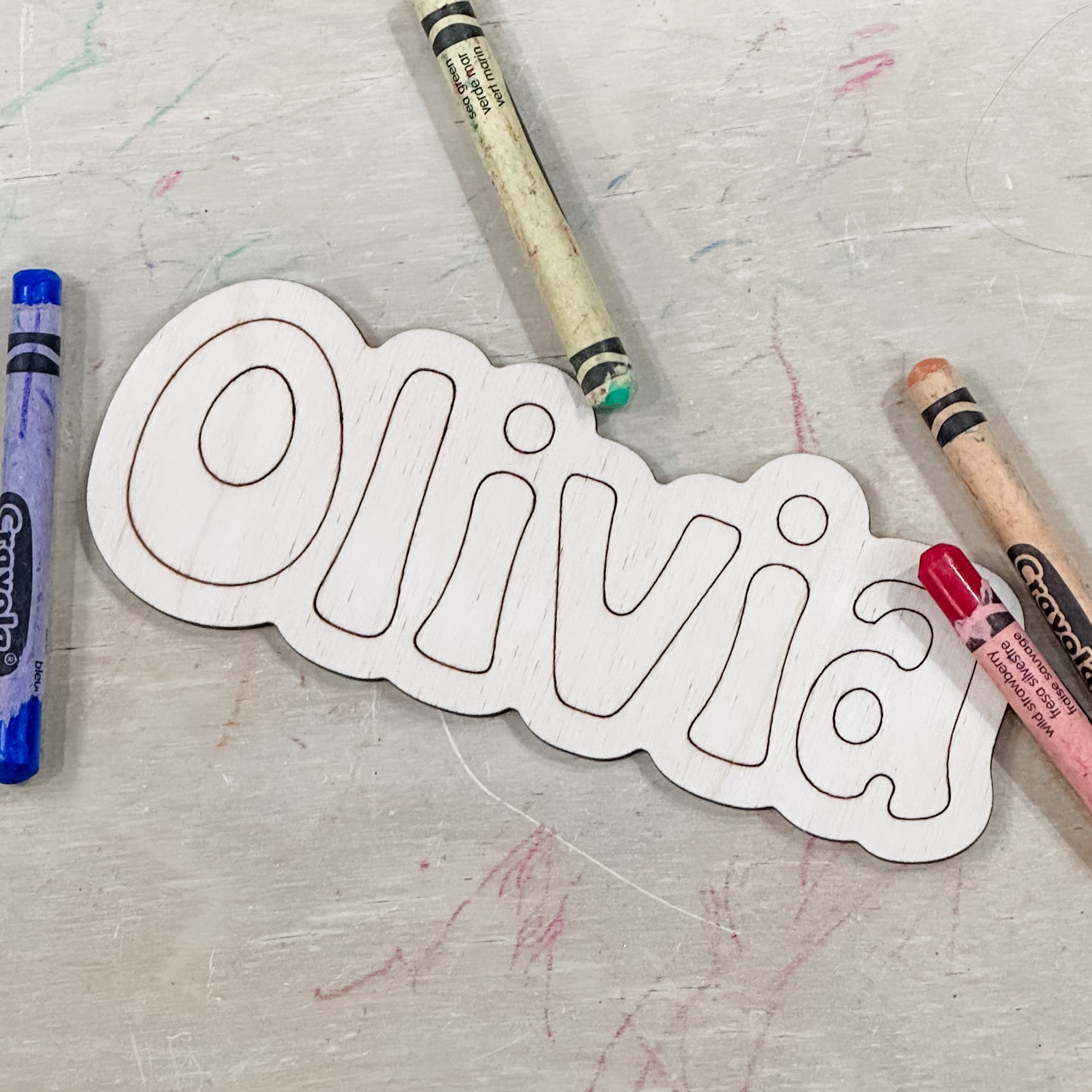 Personalized Colour Me • Wooden Colour Me • For Kids & Classrooms