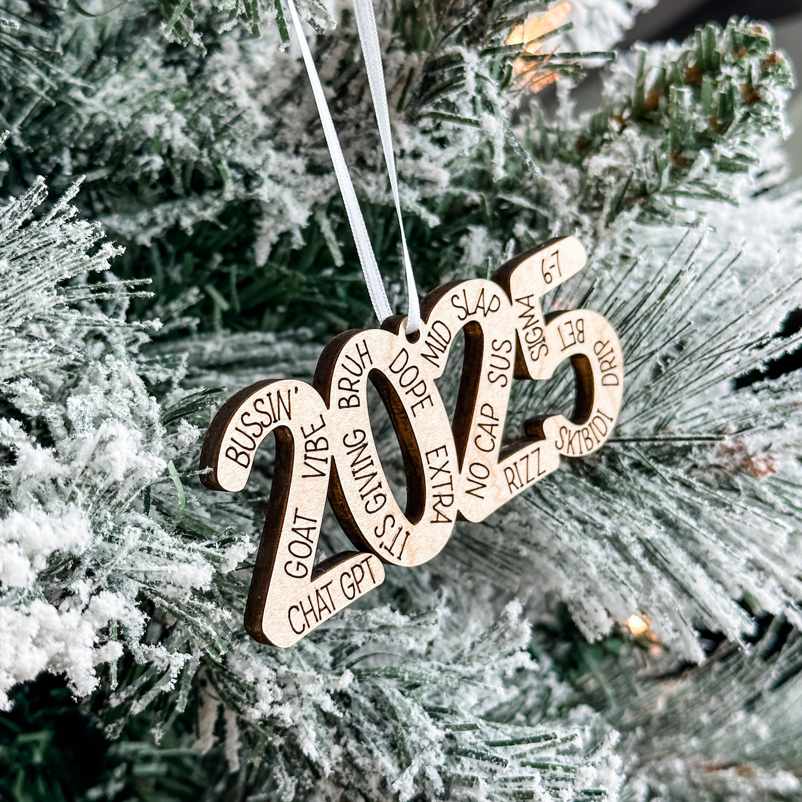 Descriptive Bruh • Engraved Wood Ornament • For People Who Say Bruh... Daily